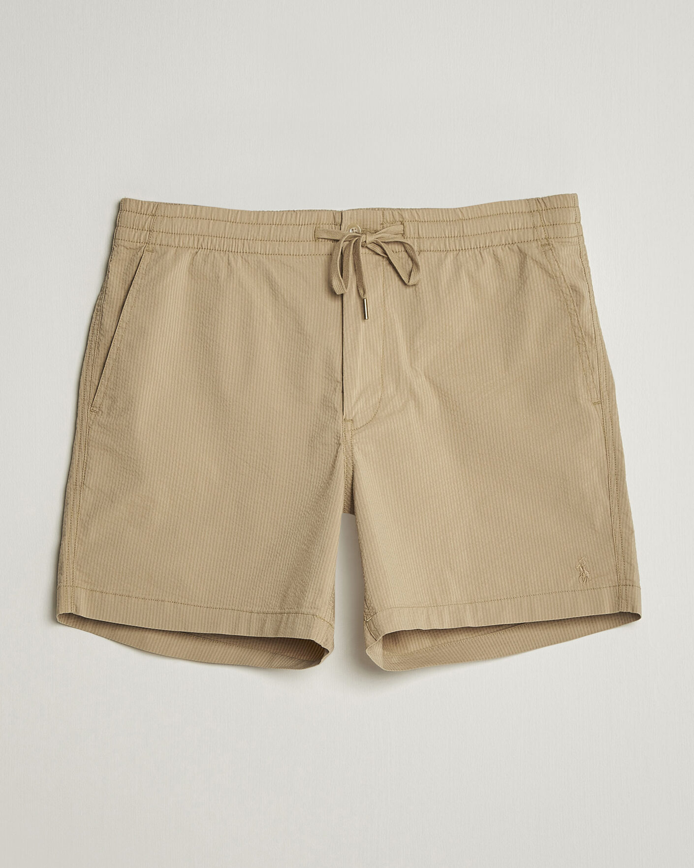 Polo Ralph Lauren Seersucker Shorts Coastal Beige at CareOfCarl.com