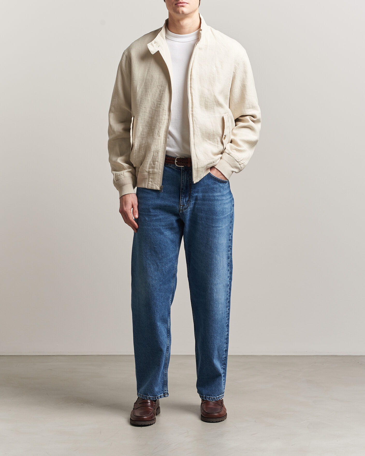 Polo Ralph Lauren Linen Herringbone Windbreaker Basic Sand at