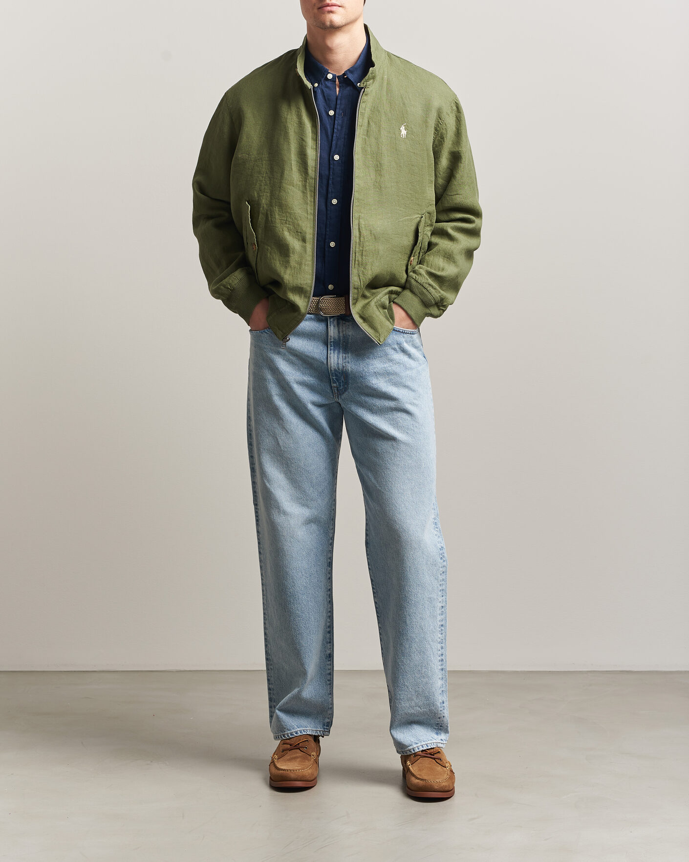 Polo Ralph Lauren Linen Herringbone Windbreaker Garden Trail at
