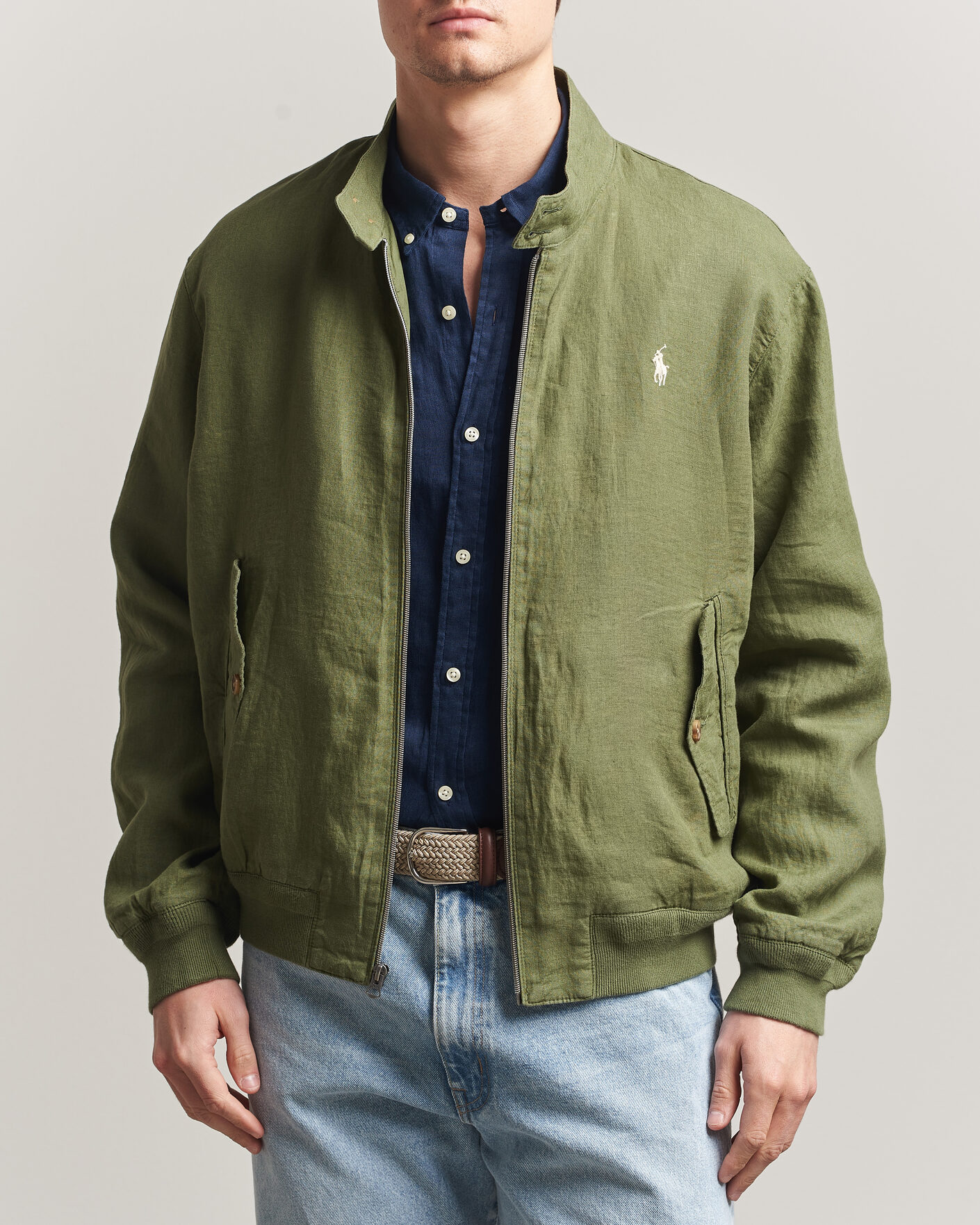 Polo Ralph Lauren Linen Herringbone Windbreaker Garden Trail at