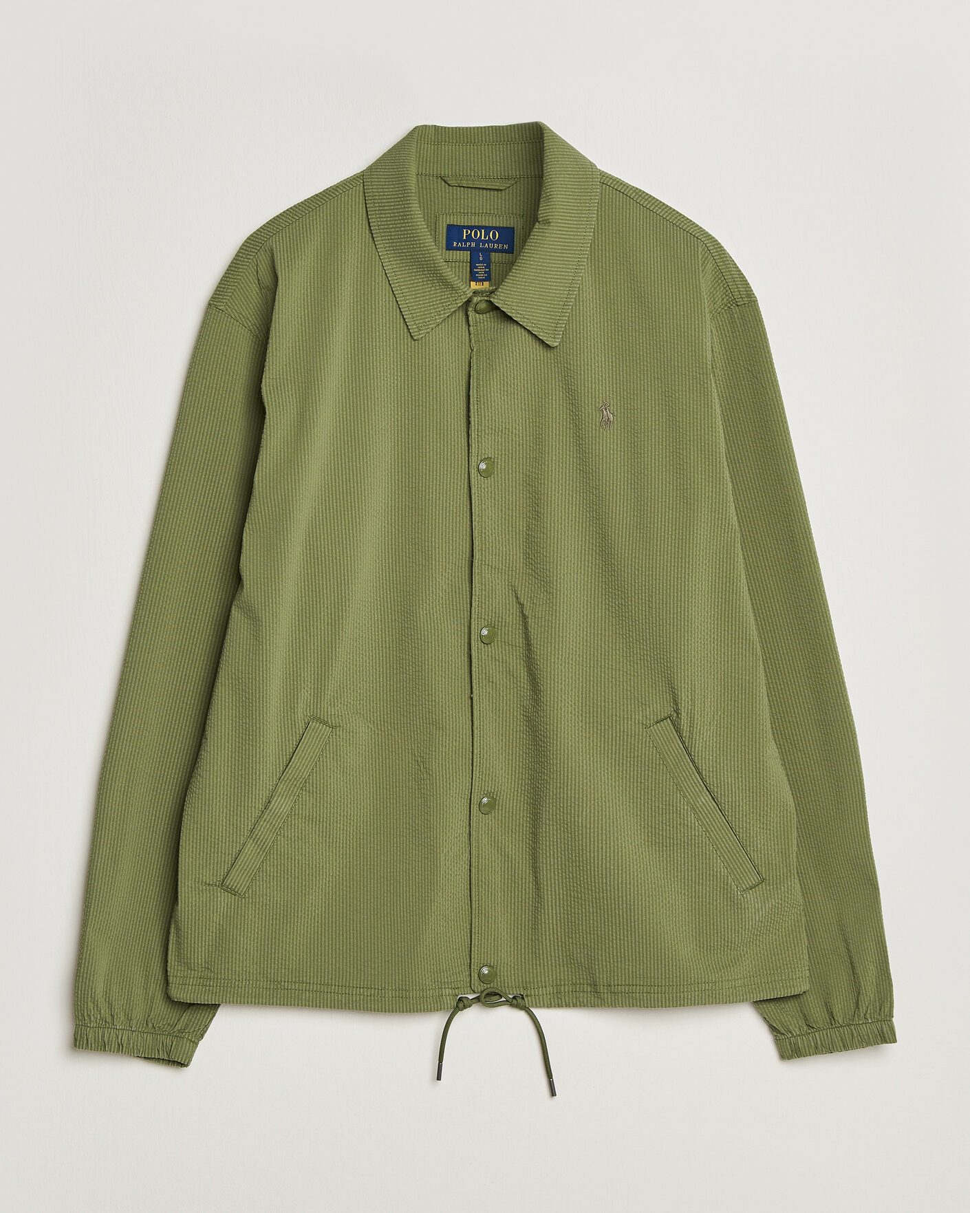 Polo Ralph Lauren Seersucker Windbreaker Jacket Supply Olive at