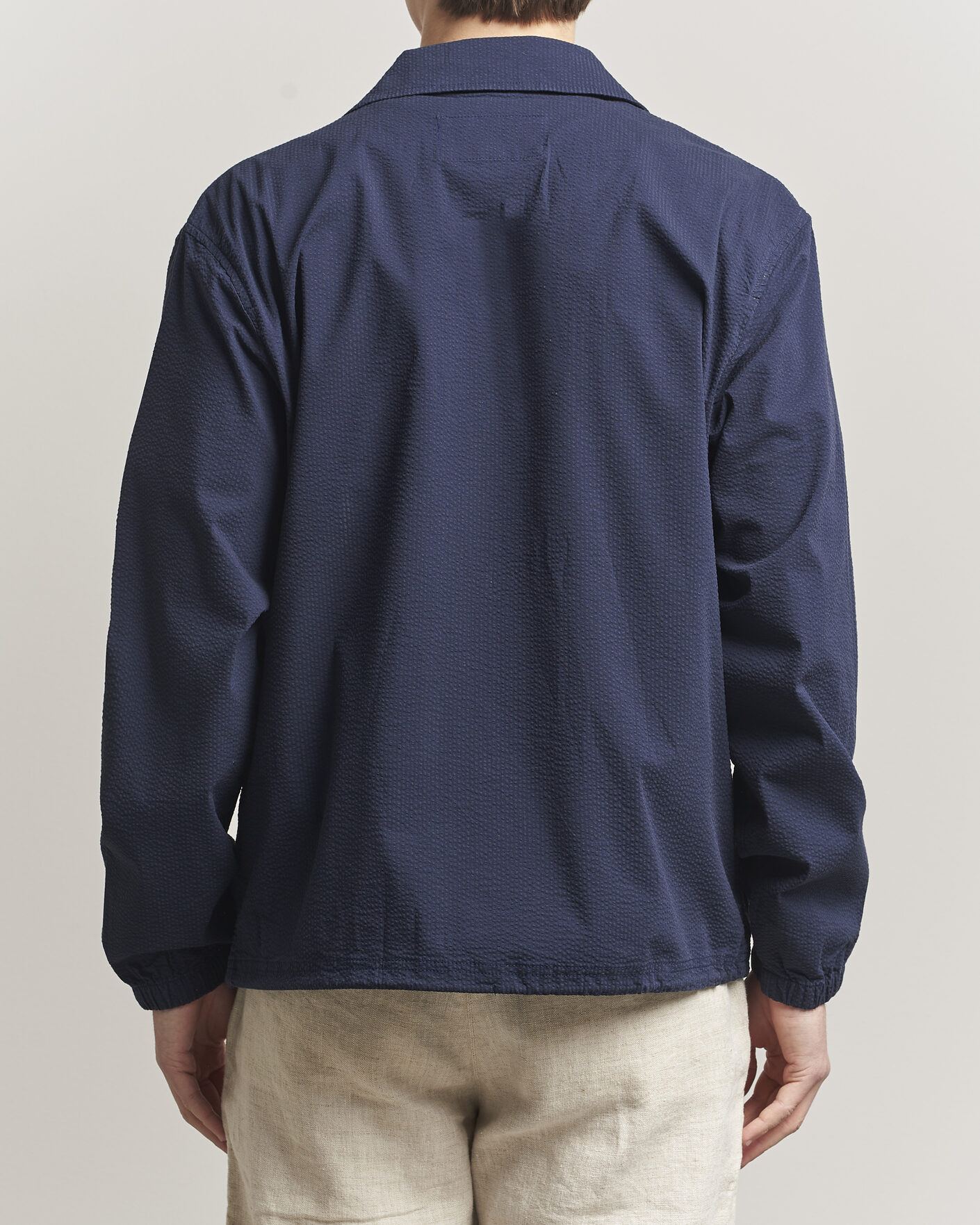 Men | Coats & Jackets | Polo Ralph Lauren | Seersucker Windbreaker Jacket Newport Navy