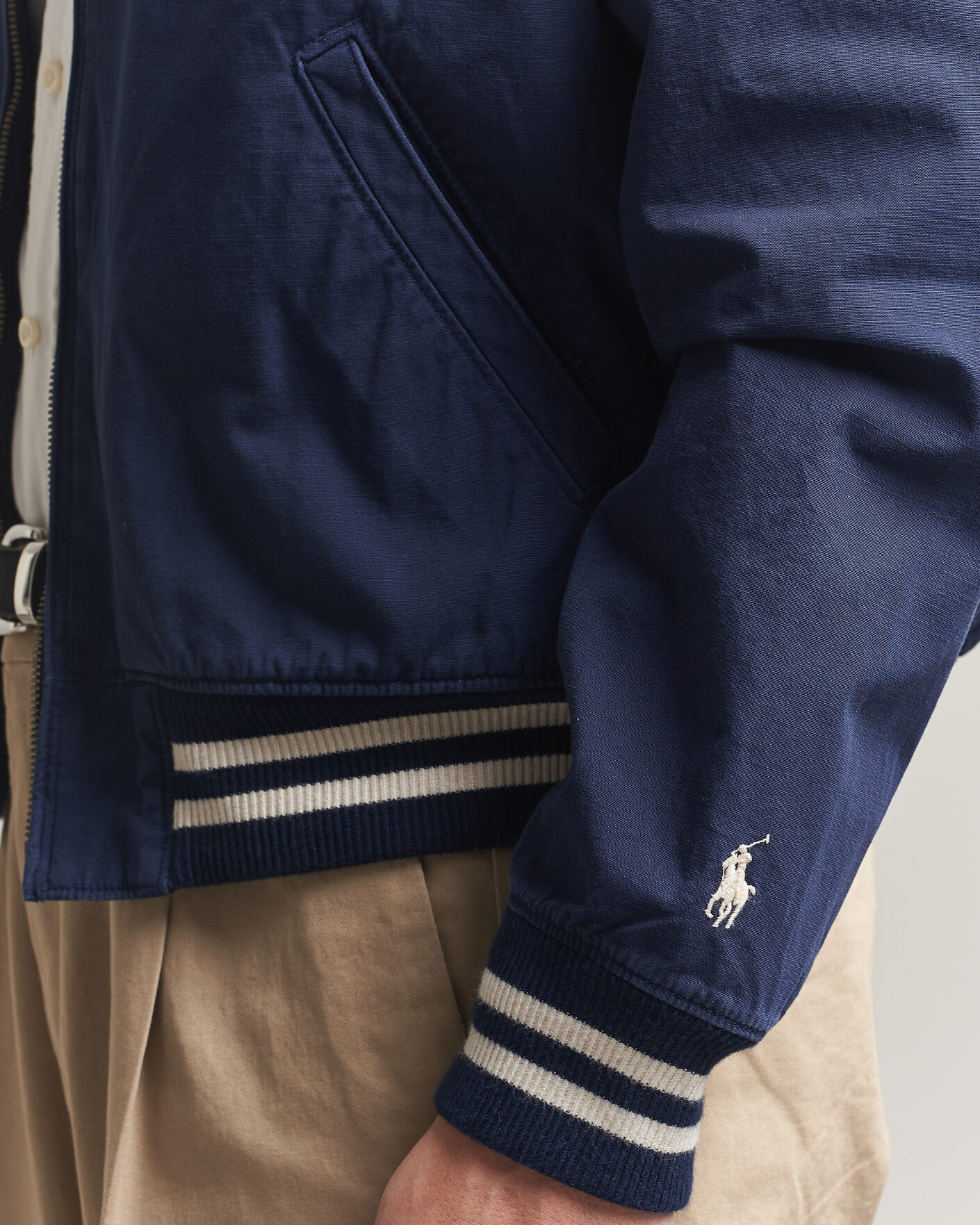 Men | Coats & Jackets | Polo Ralph Lauren | Rustic Canvas Bomberjacket Newport Navy