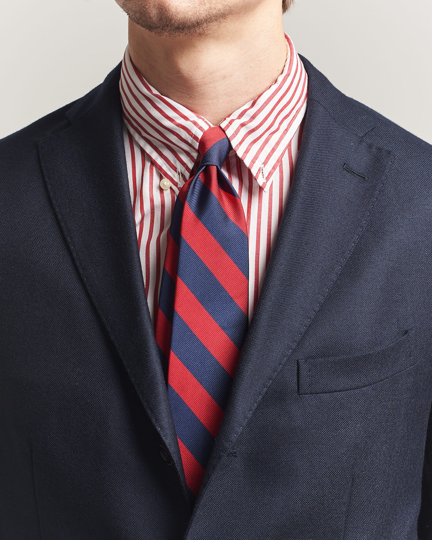 Men | Ties | Polo Ralph Lauren | Striped Club Tie Navy/Red