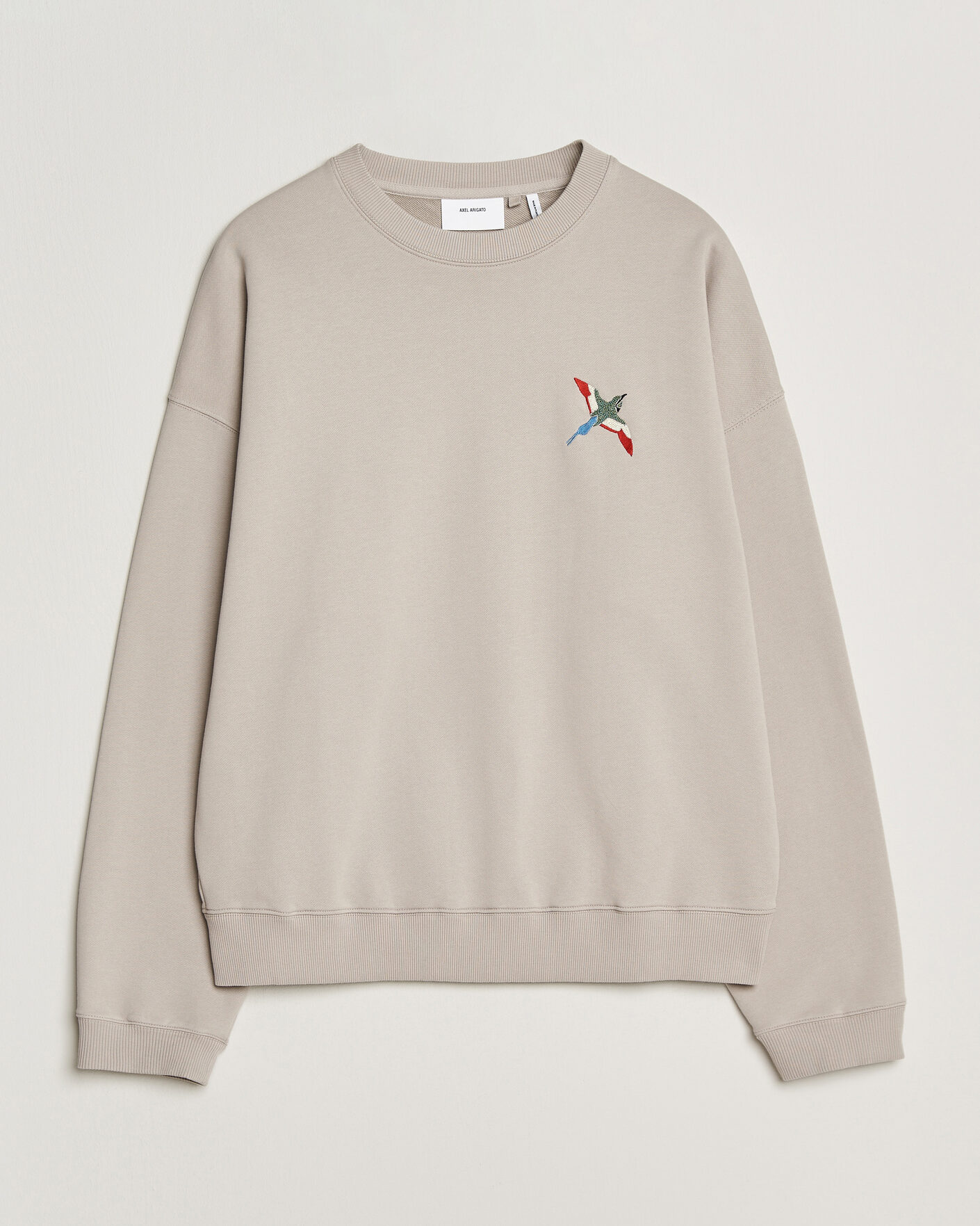 Men | Sweaters & Knitwear | Axel Arigato | Micro Bee Bird Sweatshirt Stone