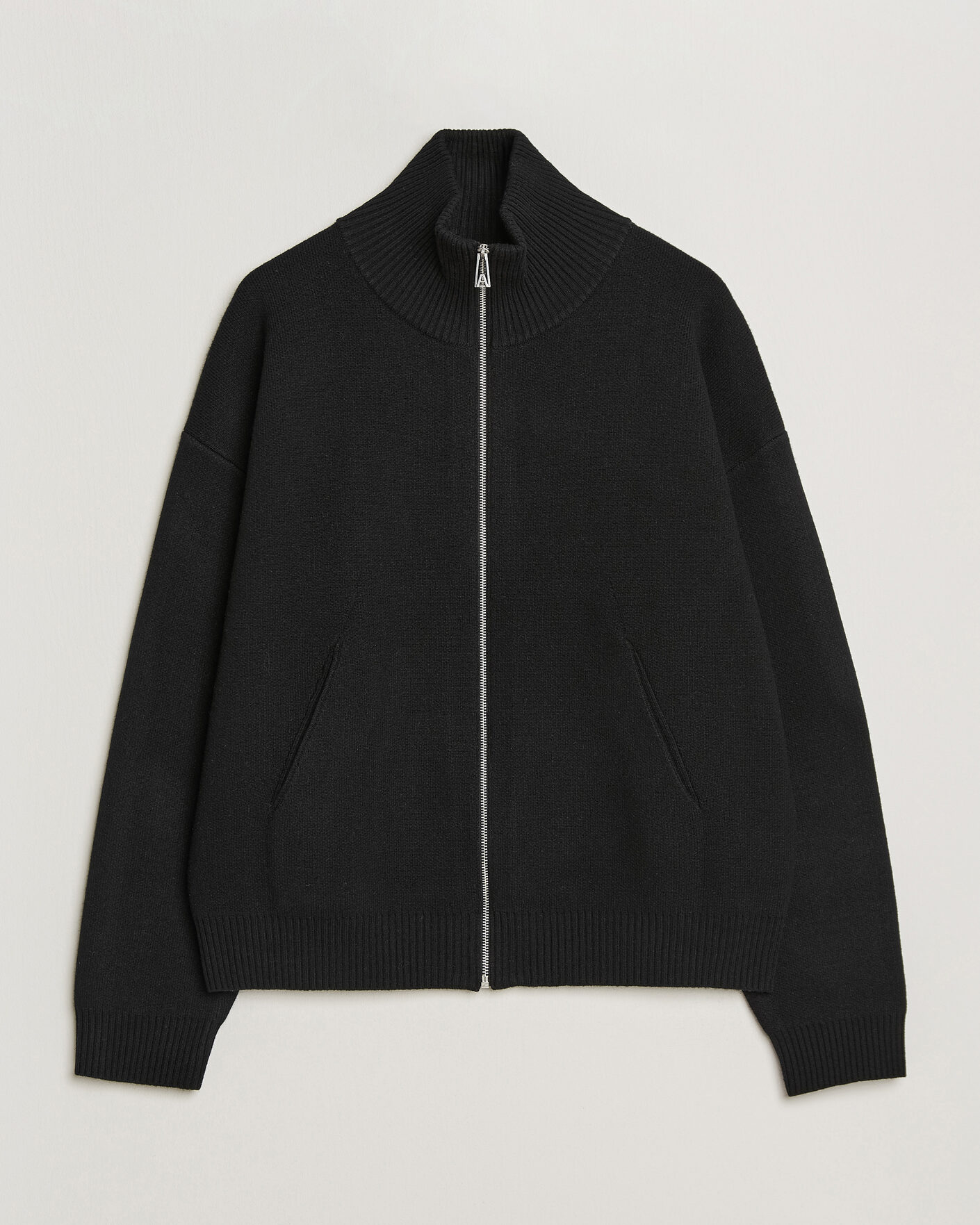 Axel Arigato Core Zip-Up Sweater Black at CareOfCarl.com