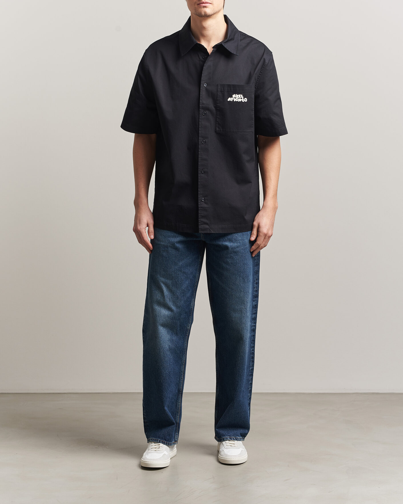 Men | Shirts | Axel Arigato | Drew Short Sleeve Shirt Black