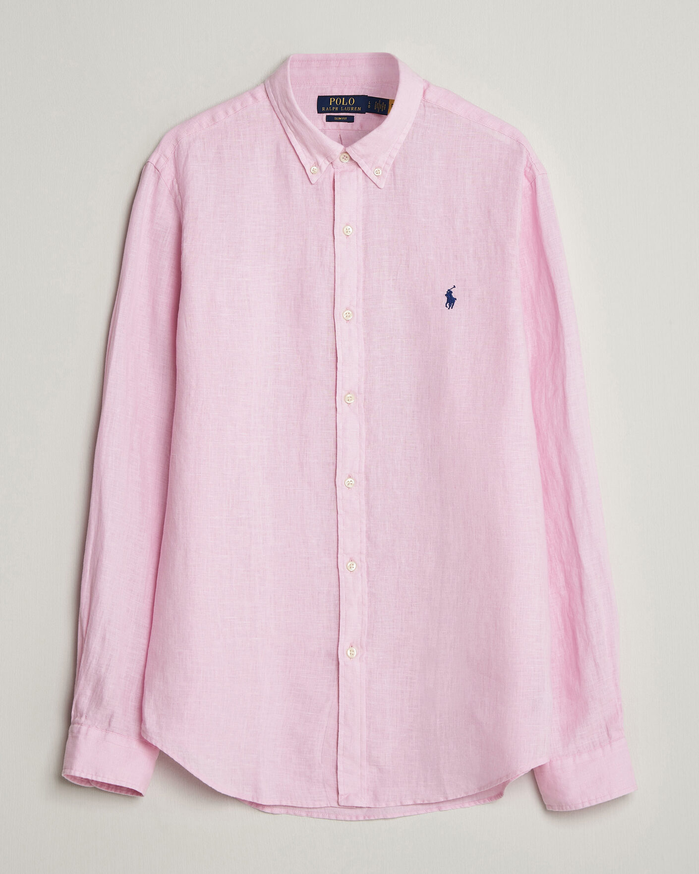Men | Shirts | Polo Ralph Lauren | Slim Fit Linen Shirt Carmel Pink