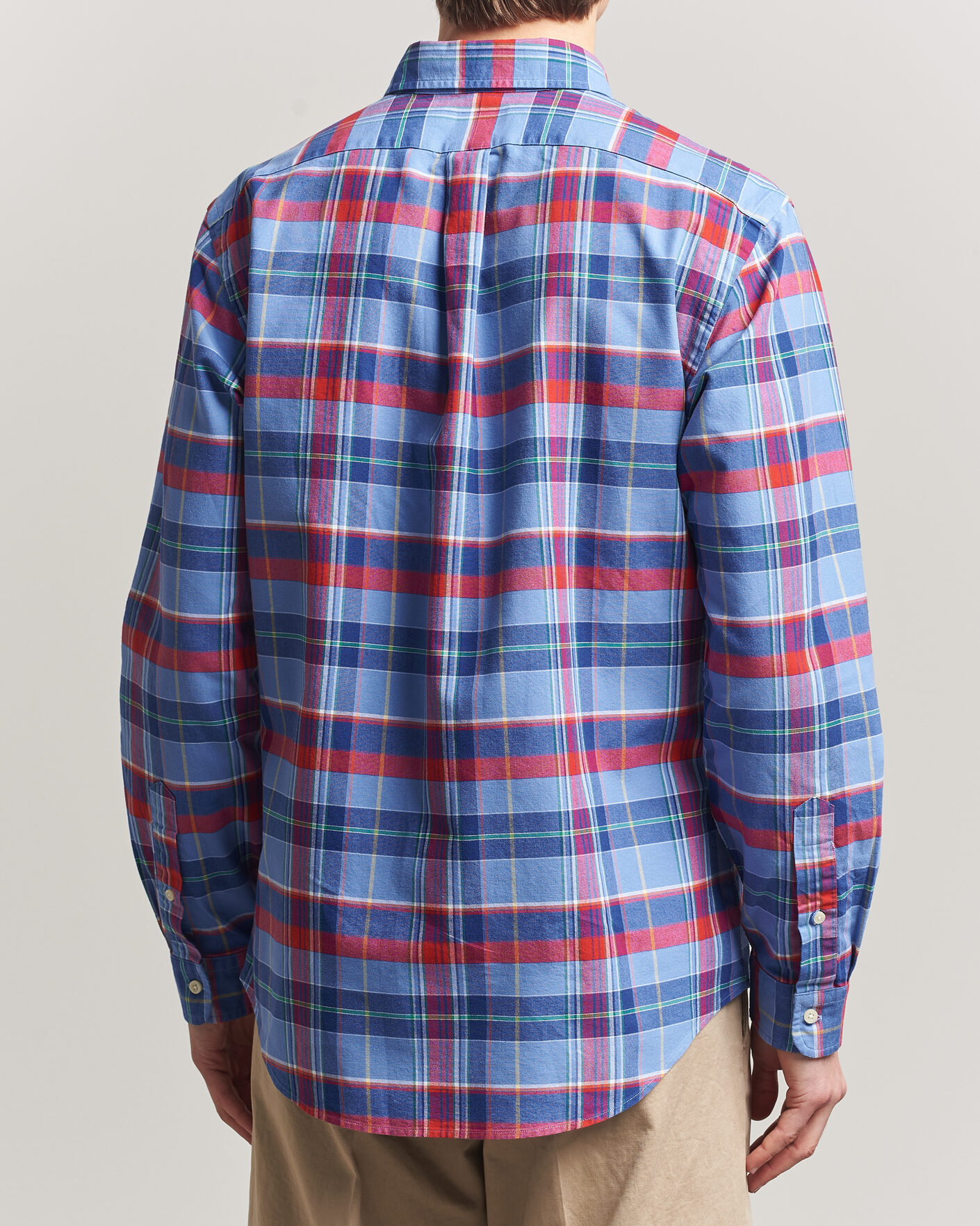 Men | Shirts | Polo Ralph Lauren | Custom Fit Check Oxford Shirt Blue Multi