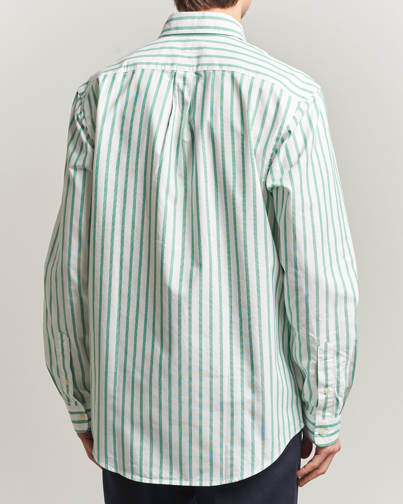 Men | Shirts | Polo Ralph Lauren | Custom Fit Striped Oxford Shirt Green
