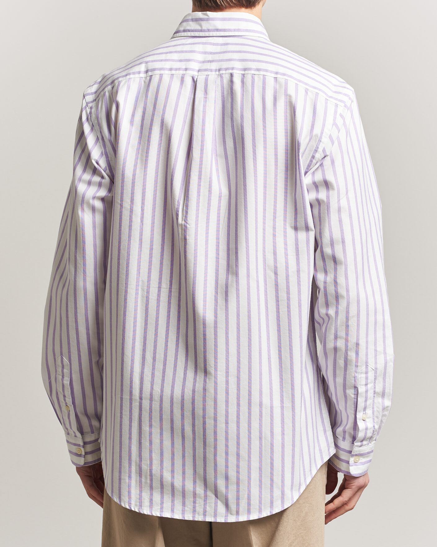 Men | Shirts | Polo Ralph Lauren | Custom Fit Striped Oxford Shirt Purple