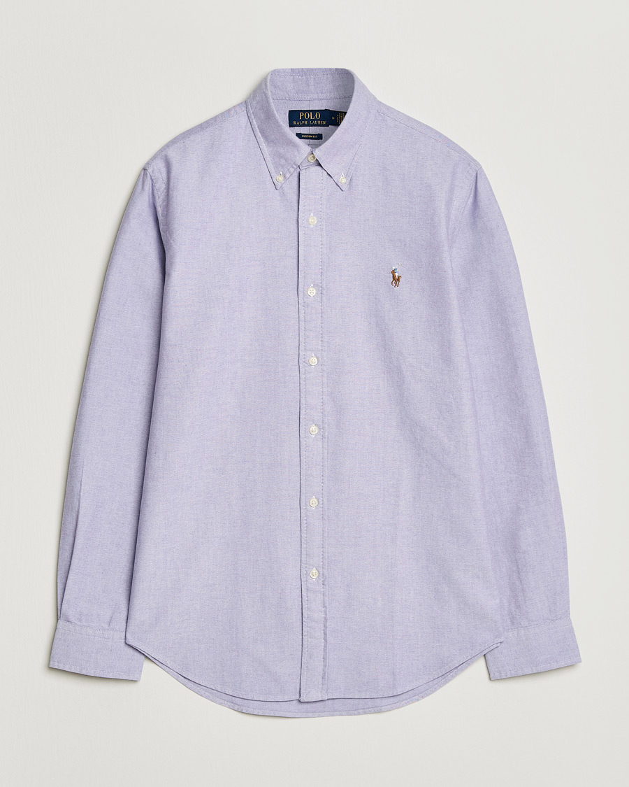Men | Shirts | Polo Ralph Lauren | Custom Fit Oxford Shirt Tissel Purple
