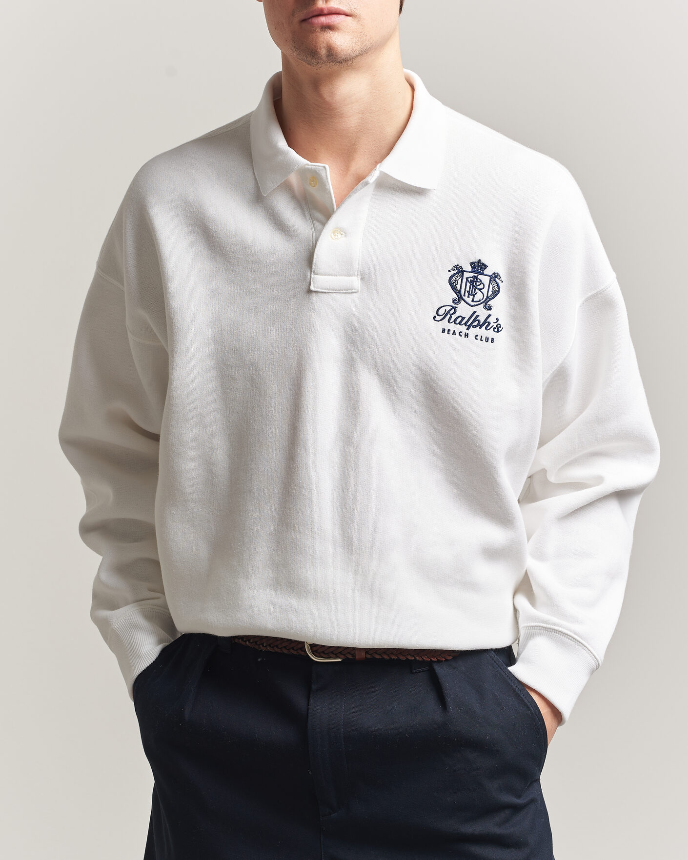 Men | Sweaters & Knitwear | Polo Ralph Lauren | Ralph's Beach Club Sweater White