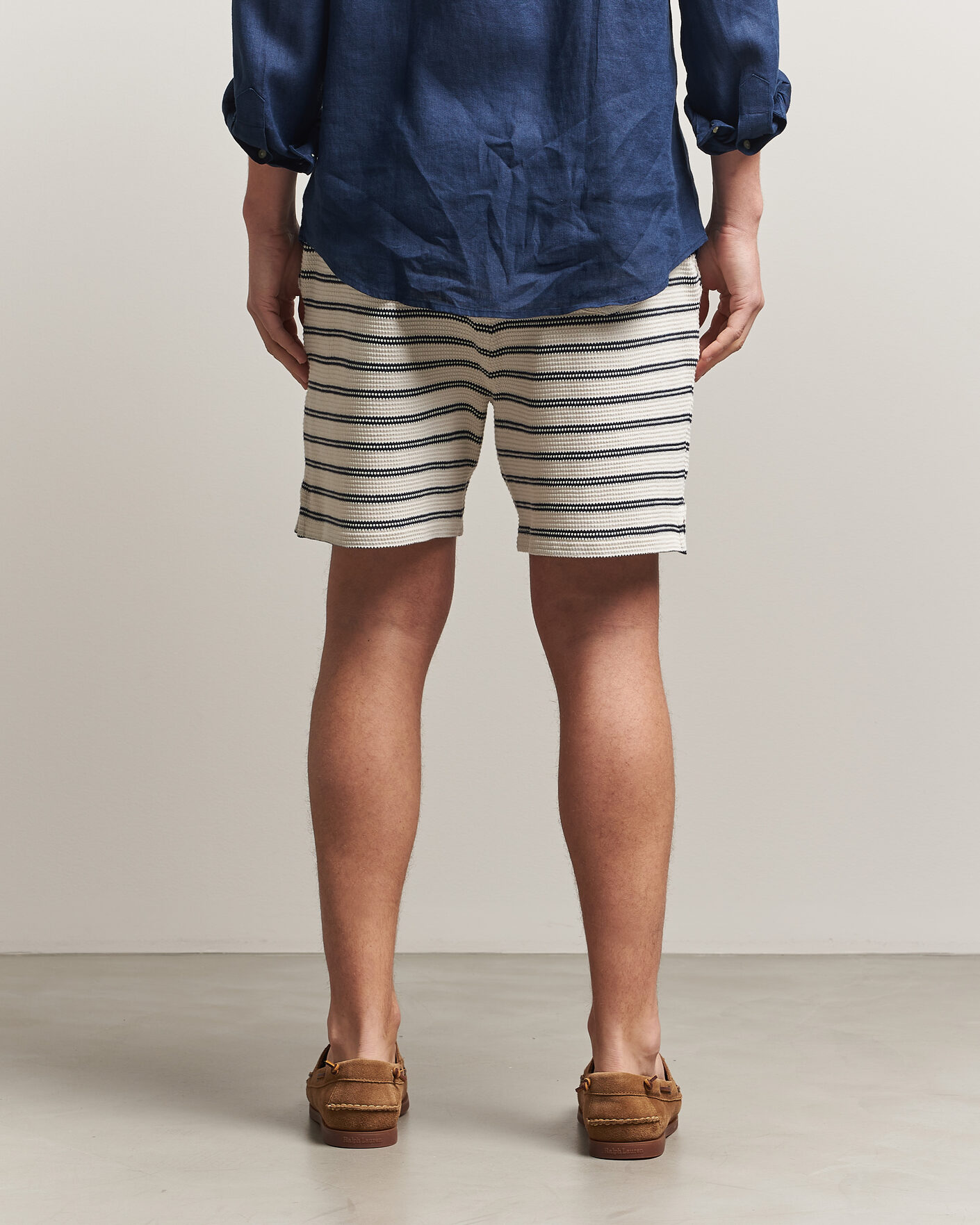 Men | Shorts | Polo Ralph Lauren | Knitted Shorts Pale Cream/Newport Navy
