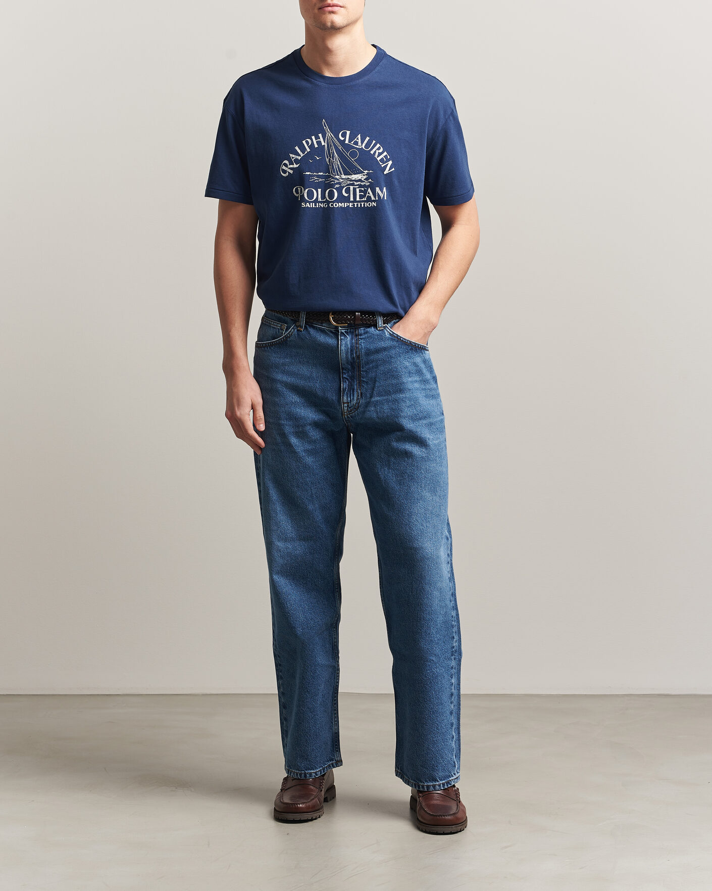 Men | T-Shirts | Polo Ralph Lauren | Ralph's Beach Club Printed Tee Dark Cobalt