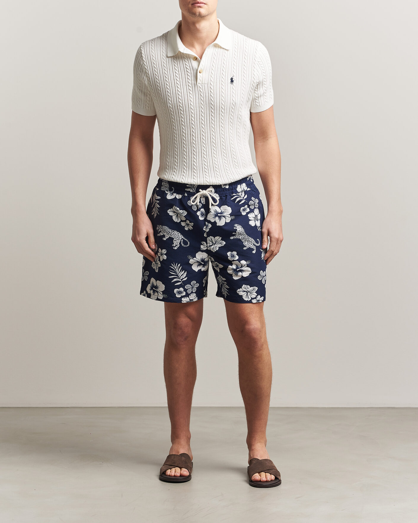 Polo Ralph Lauren Traveler Mid Trunk Seersucker Jaguar Tropical at