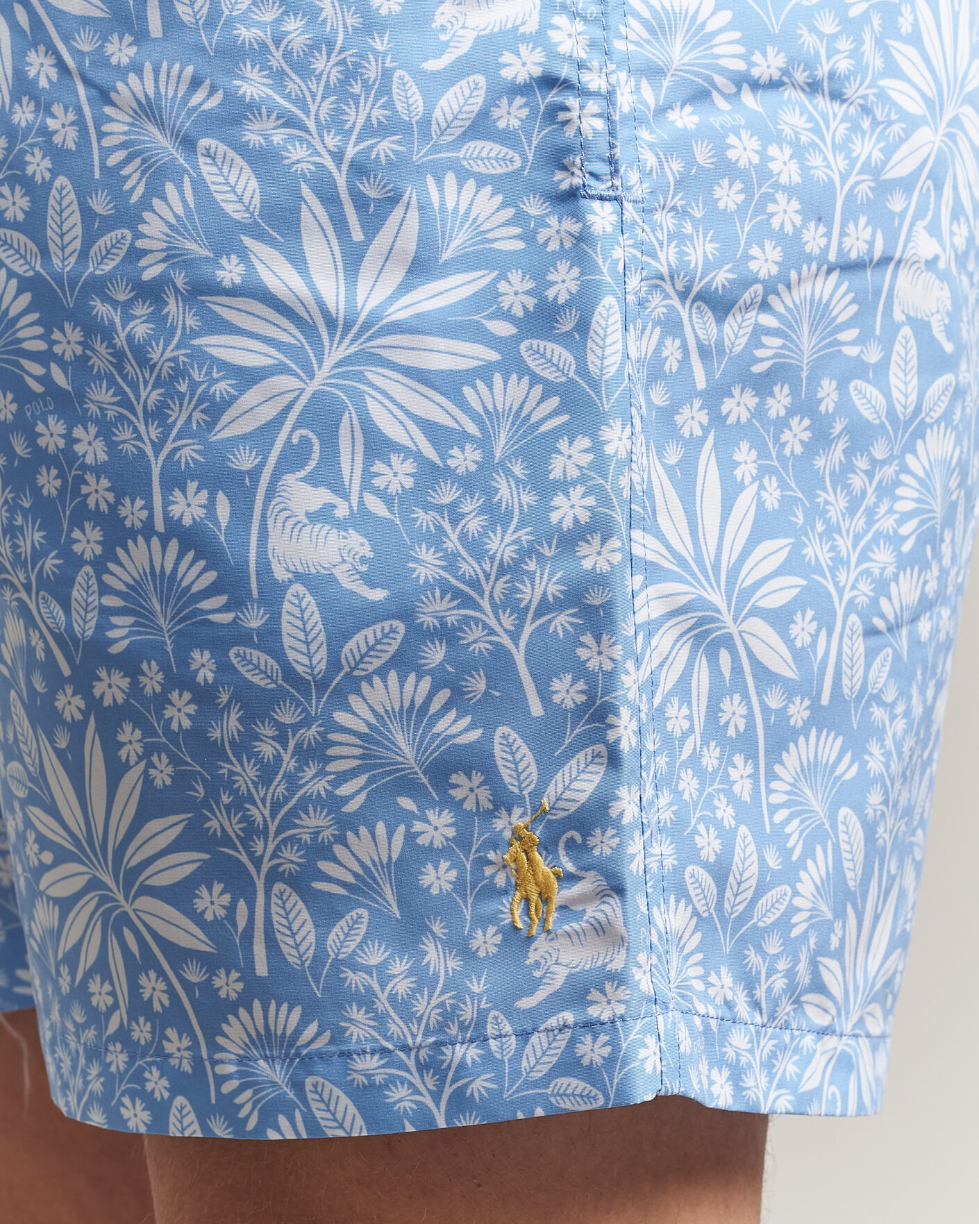 Men | Swimwear | Polo Ralph Lauren | Traveler Print Mid Trunk Blue