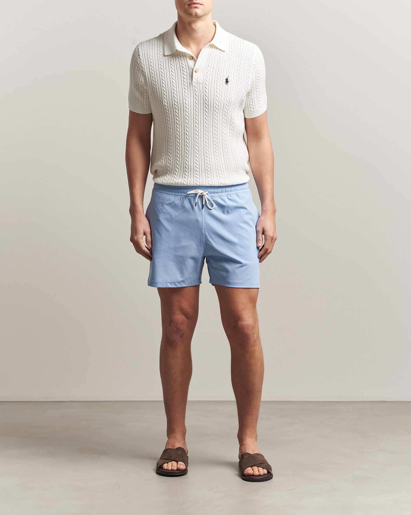 Men | Swimwear | Polo Ralph Lauren | Traveler Slim Trunk Light Blue