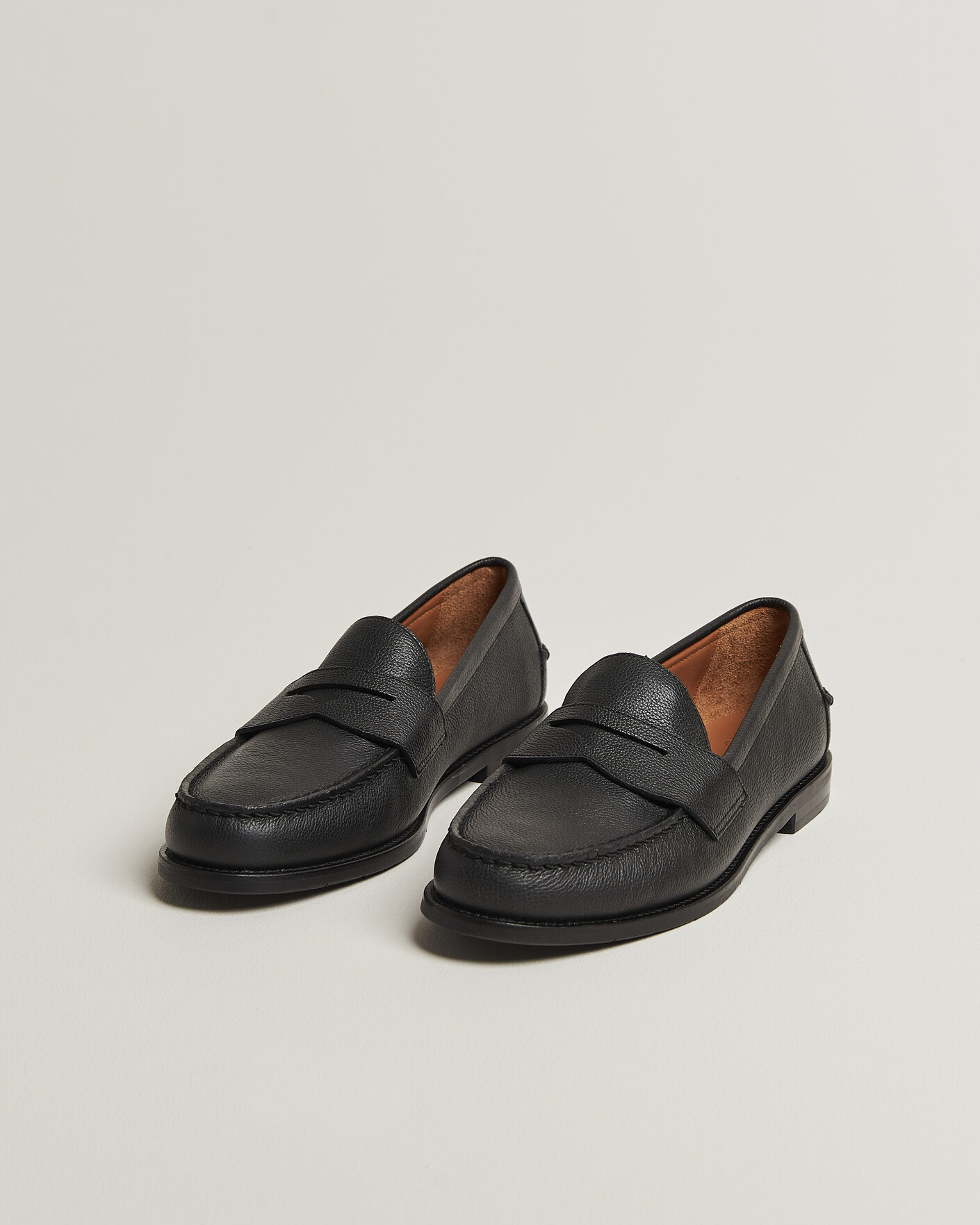 Men | Loafers | Polo Ralph Lauren | Alston Penny Loafer Black Pebble Calf