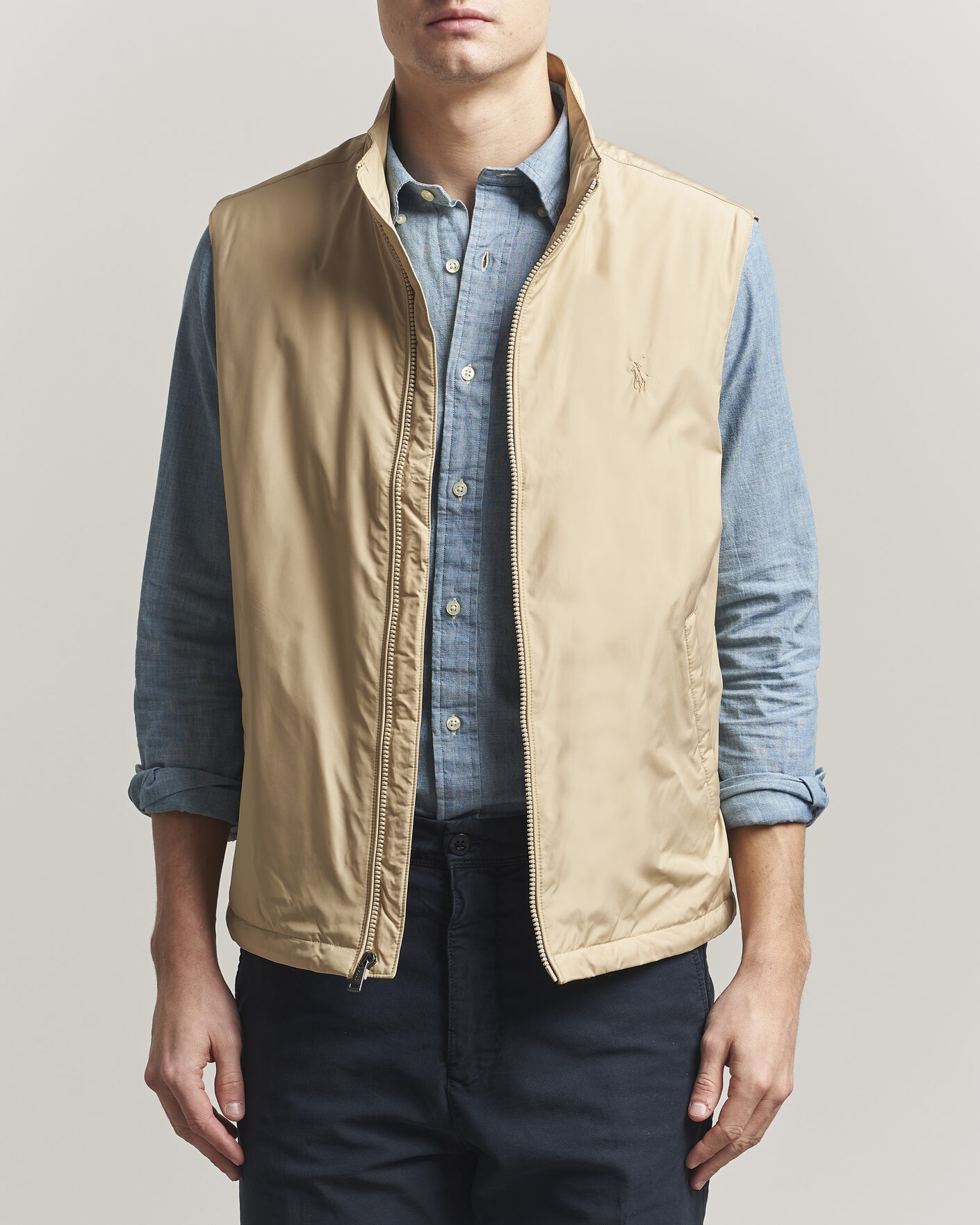 Polo Ralph Lauren Insulated Packable Vest Beige at CareOfCarl.com