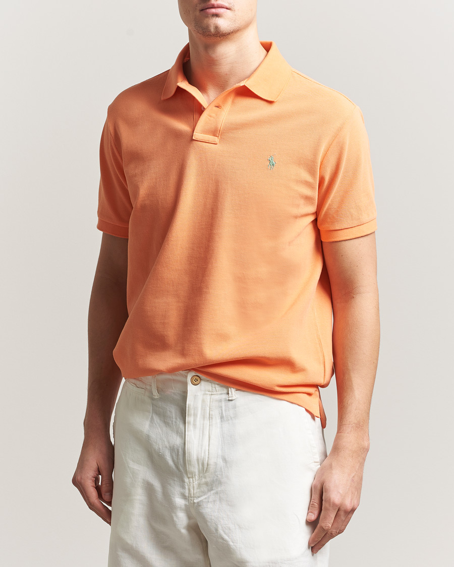 Polo Ralph Lauren Custom Slim Fit Polo Pompano Orange at