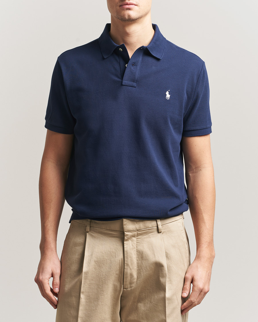 Men | Polo Shirts | Polo Ralph Lauren | Custom Slim Fit Polo Navy