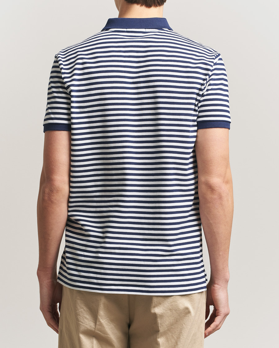 Men | Polo Shirts | Polo Ralph Lauren | Custom Slim Fit Striped Polo Navy/White