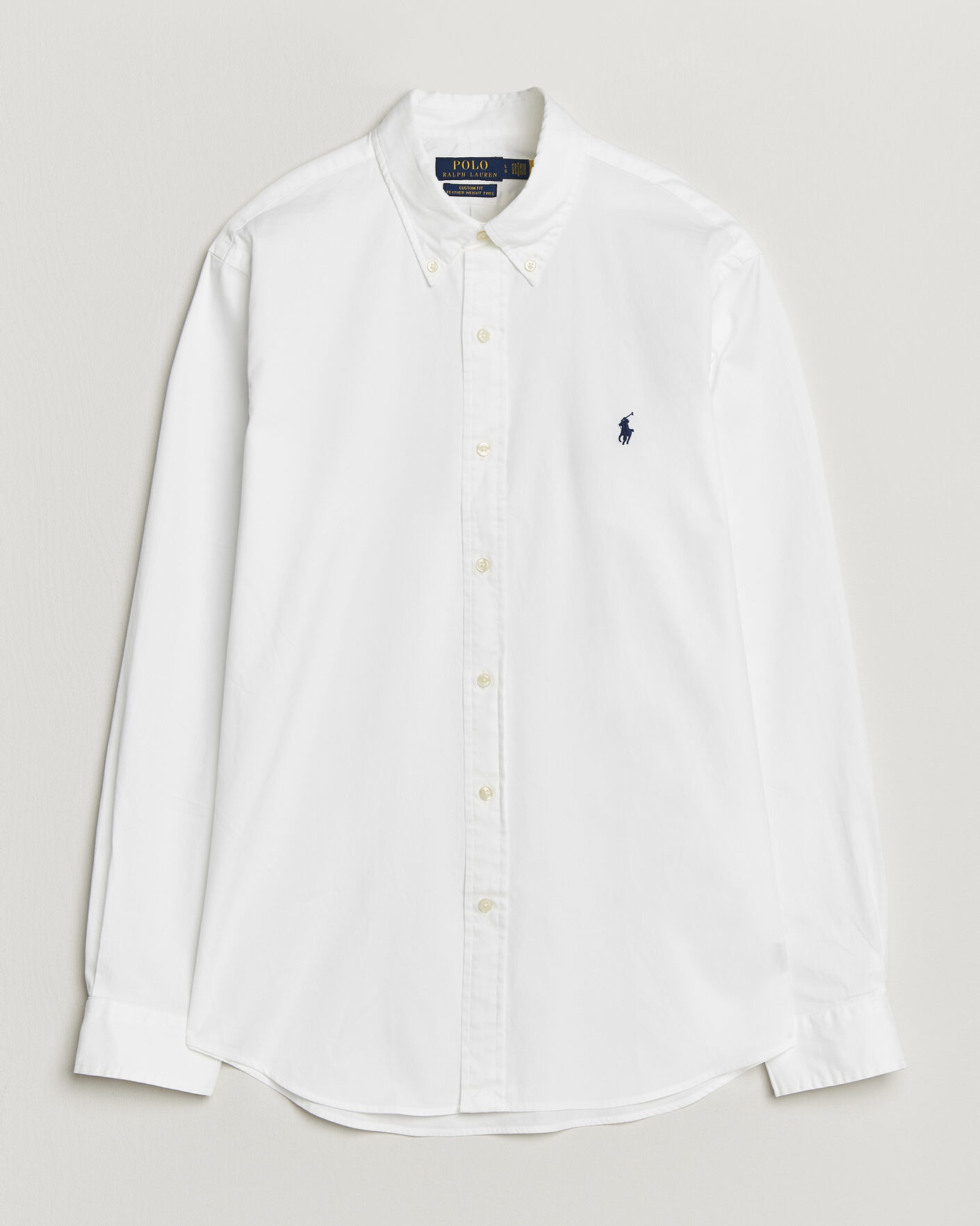 Men | Shirts | Polo Ralph Lauren | Custom Fit Garment Twill Shirt White