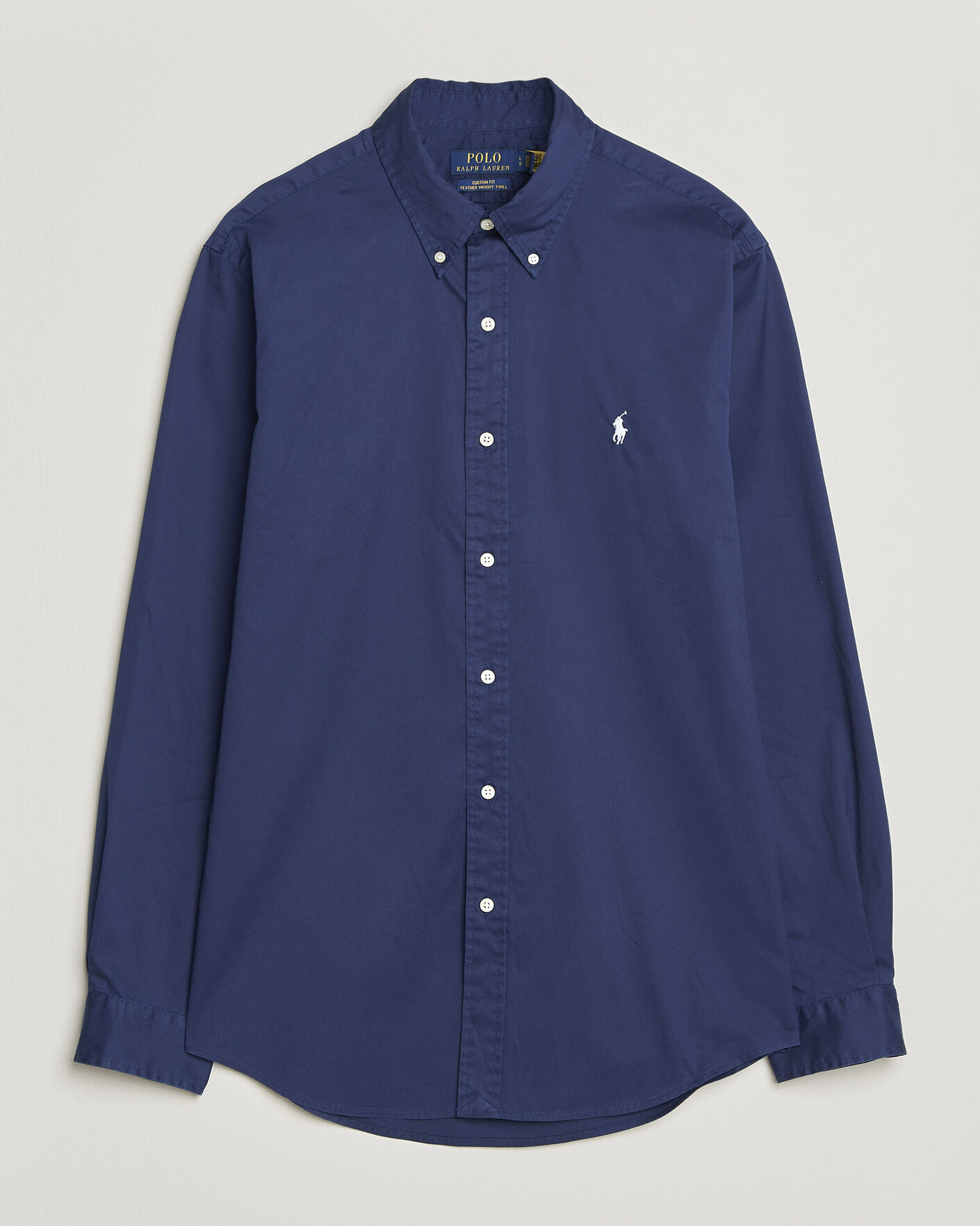 Men | Shirts | Polo Ralph Lauren | Custom Fit Garment Twill Shirt Newport Navy