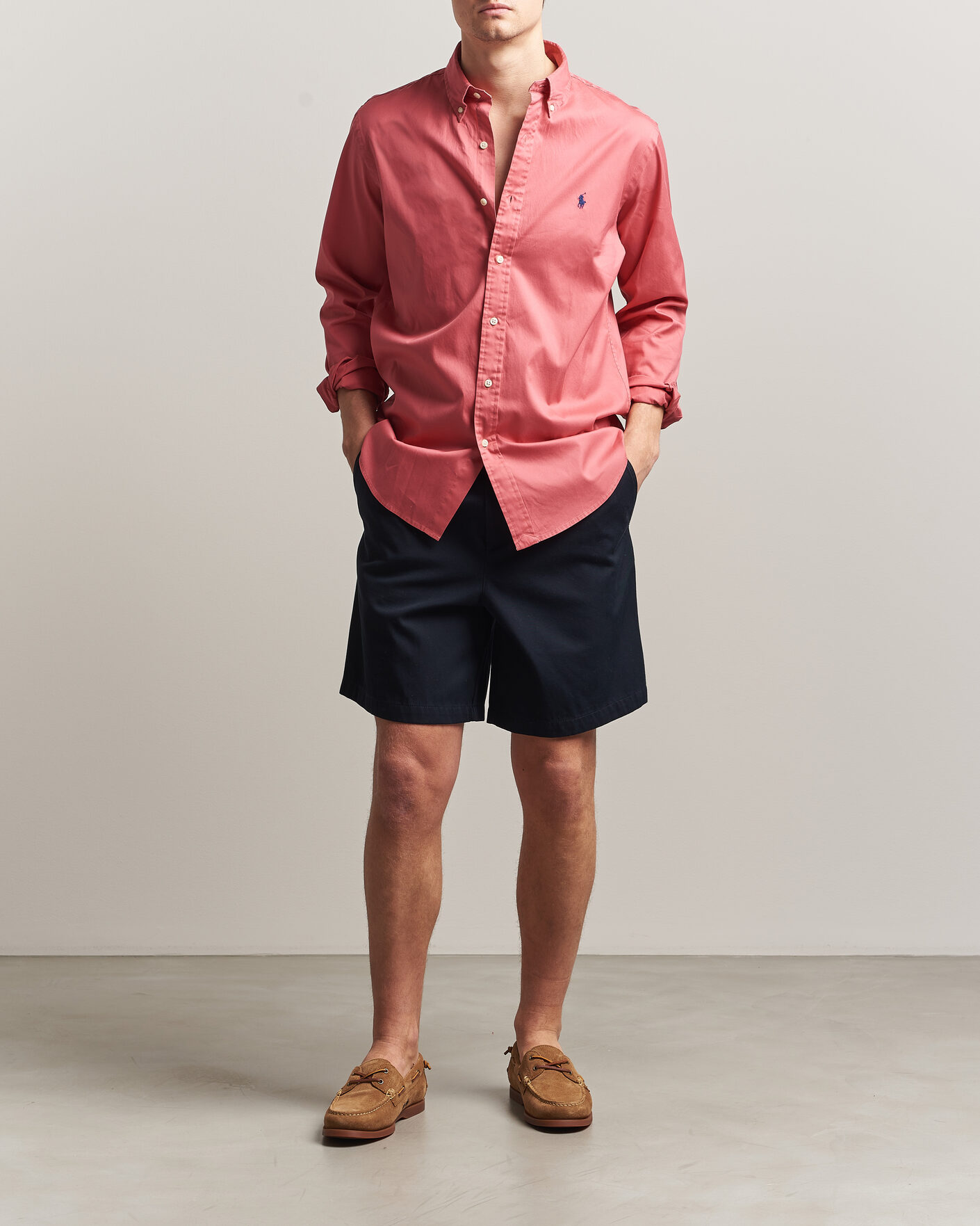 Polo Ralph Lauren Custom Fit Garment Twill Shirt Adirondack Berry