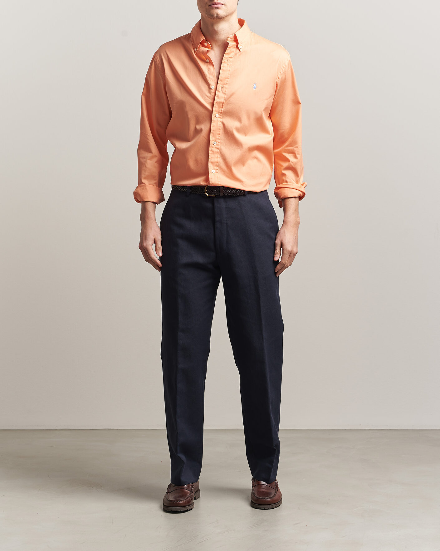 Men | Shirts | Polo Ralph Lauren | Custom Fit Garment Twill Shirt Poppy