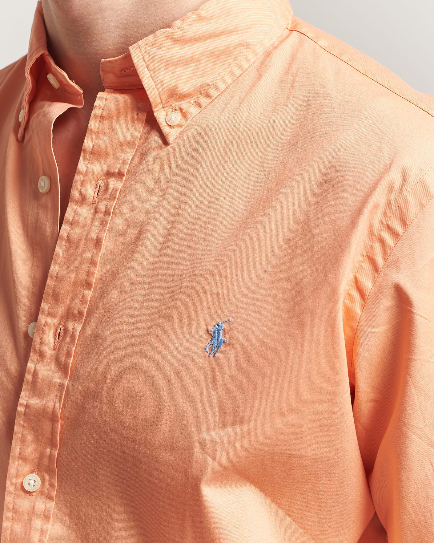 Men | Shirts | Polo Ralph Lauren | Custom Fit Garment Twill Shirt Poppy