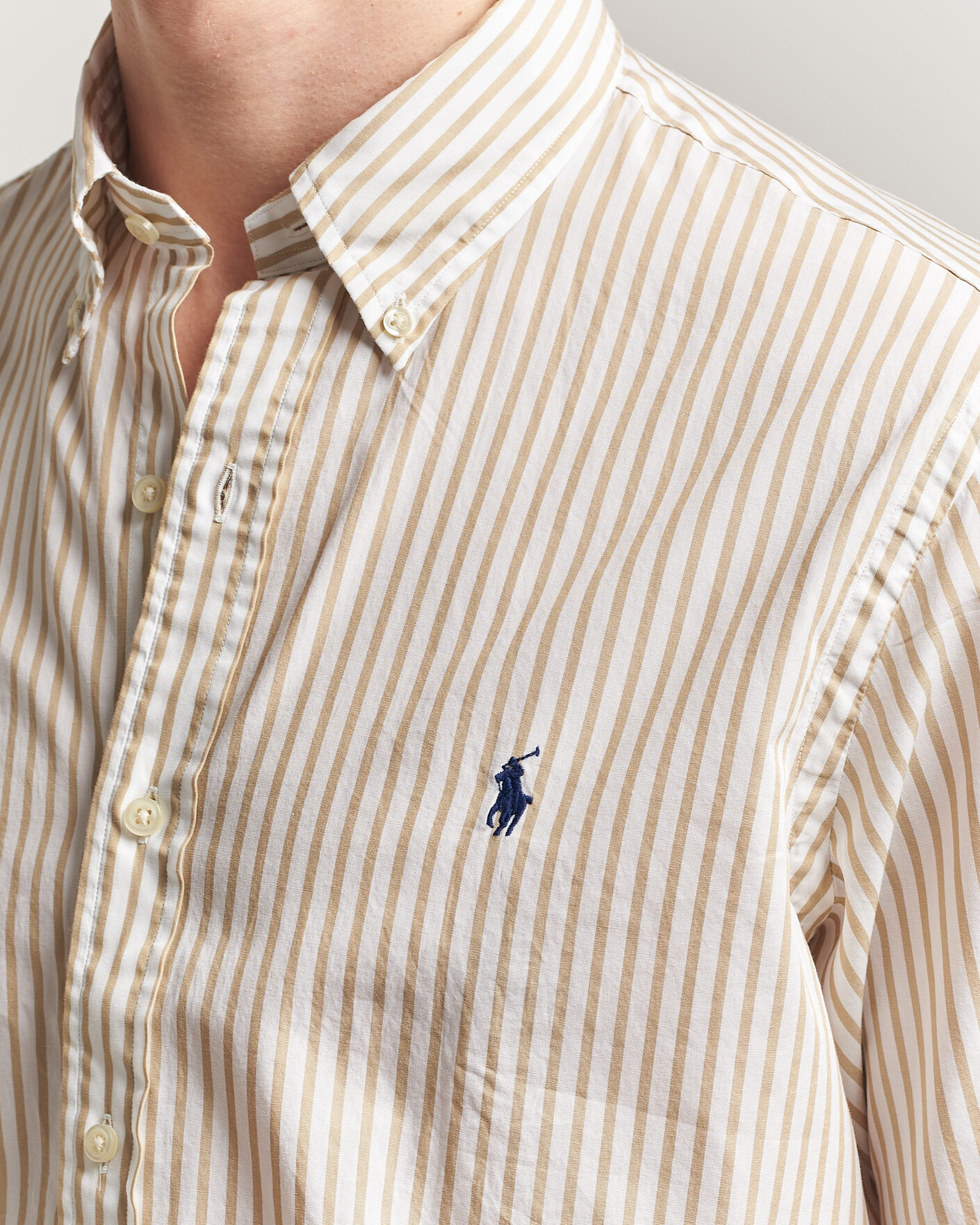 RRL 90s Stripe Shirts Beige M RALPH LAUREN RRL Striped Twill