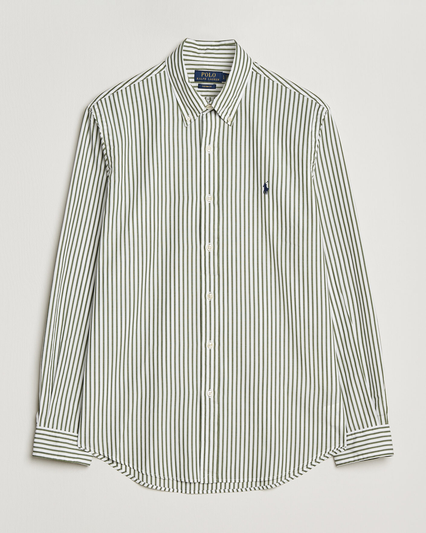 Men | Shirts | Polo Ralph Lauren | Custom Fit Poplin Striped Shirt Garden Trail