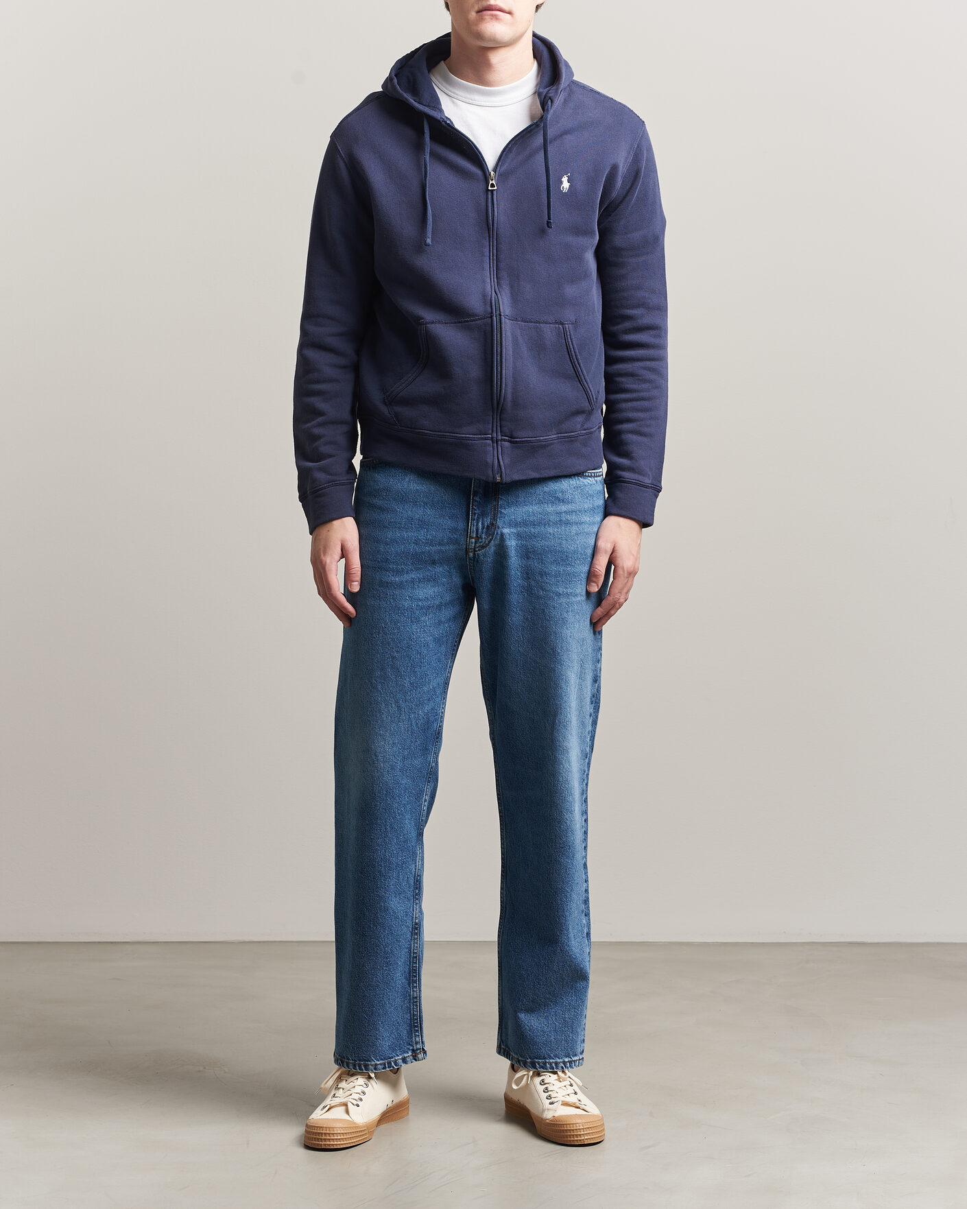 Men | Sweaters & Knitwear | Polo Ralph Lauren | Island Terry Full Zip Hoodie Newport Navy