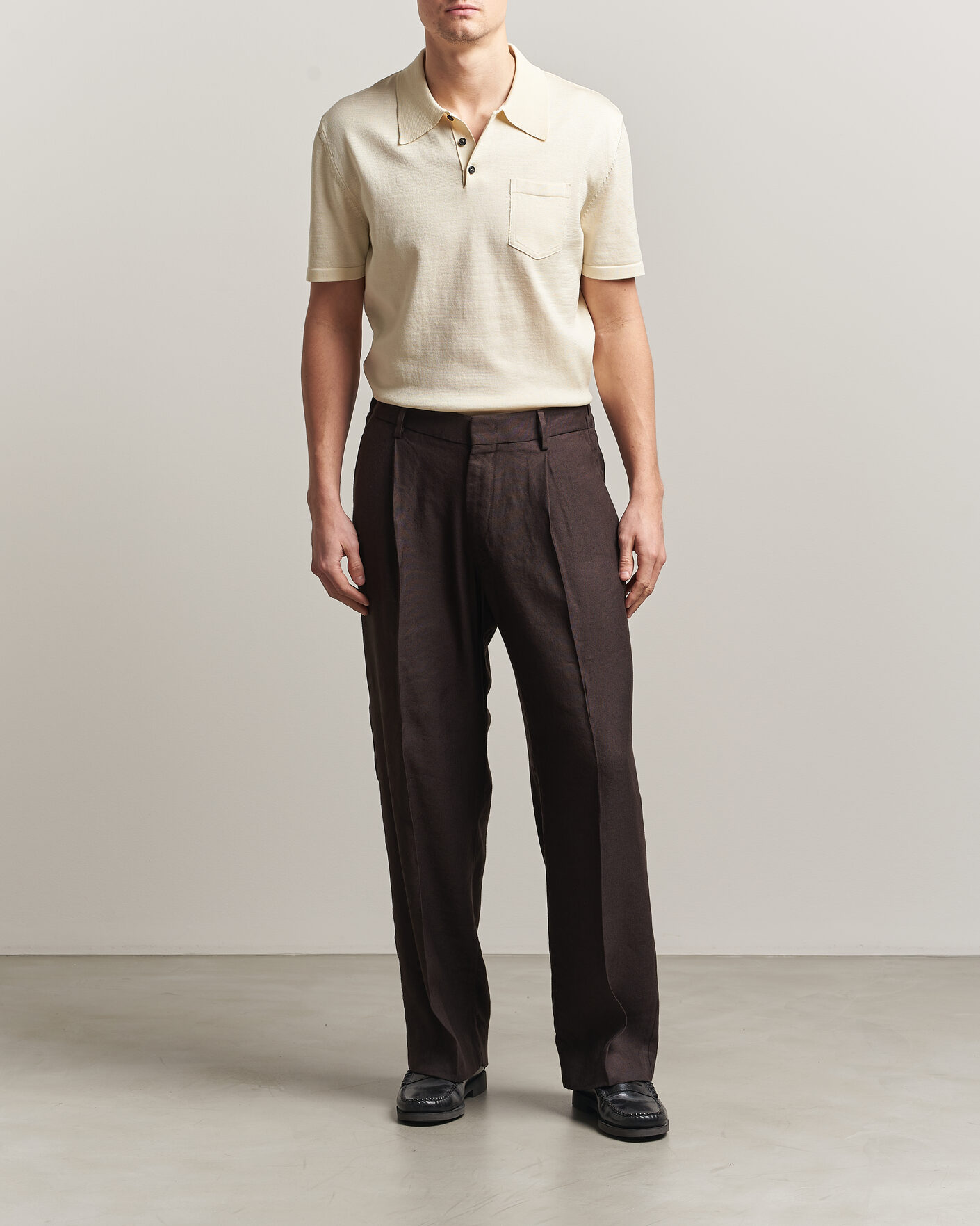 Men | Polo Shirts | A.P.C. | Colin Knitted Polo Ecru