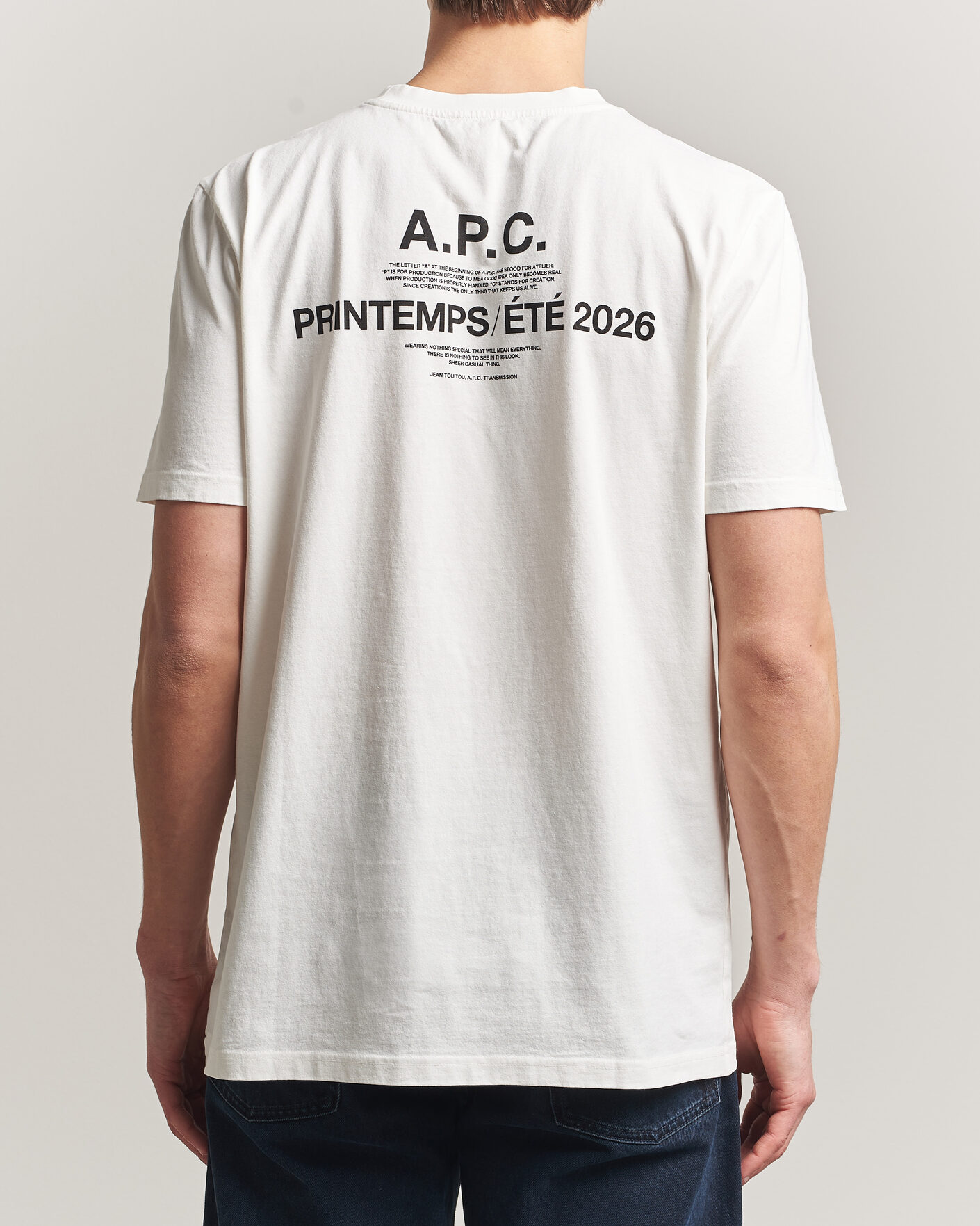 Men | T-Shirts | A.P.C. | Printed Crew Neck T-Shirt Off White