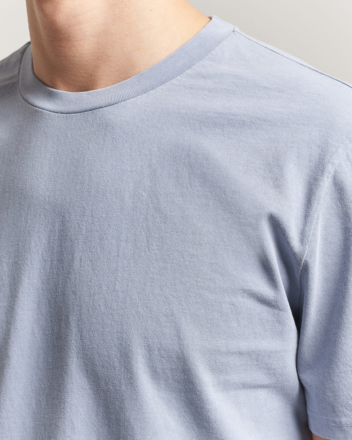 Men | T-Shirts | A.P.C. | Printed Crew Neck T-Shirt Light Blue