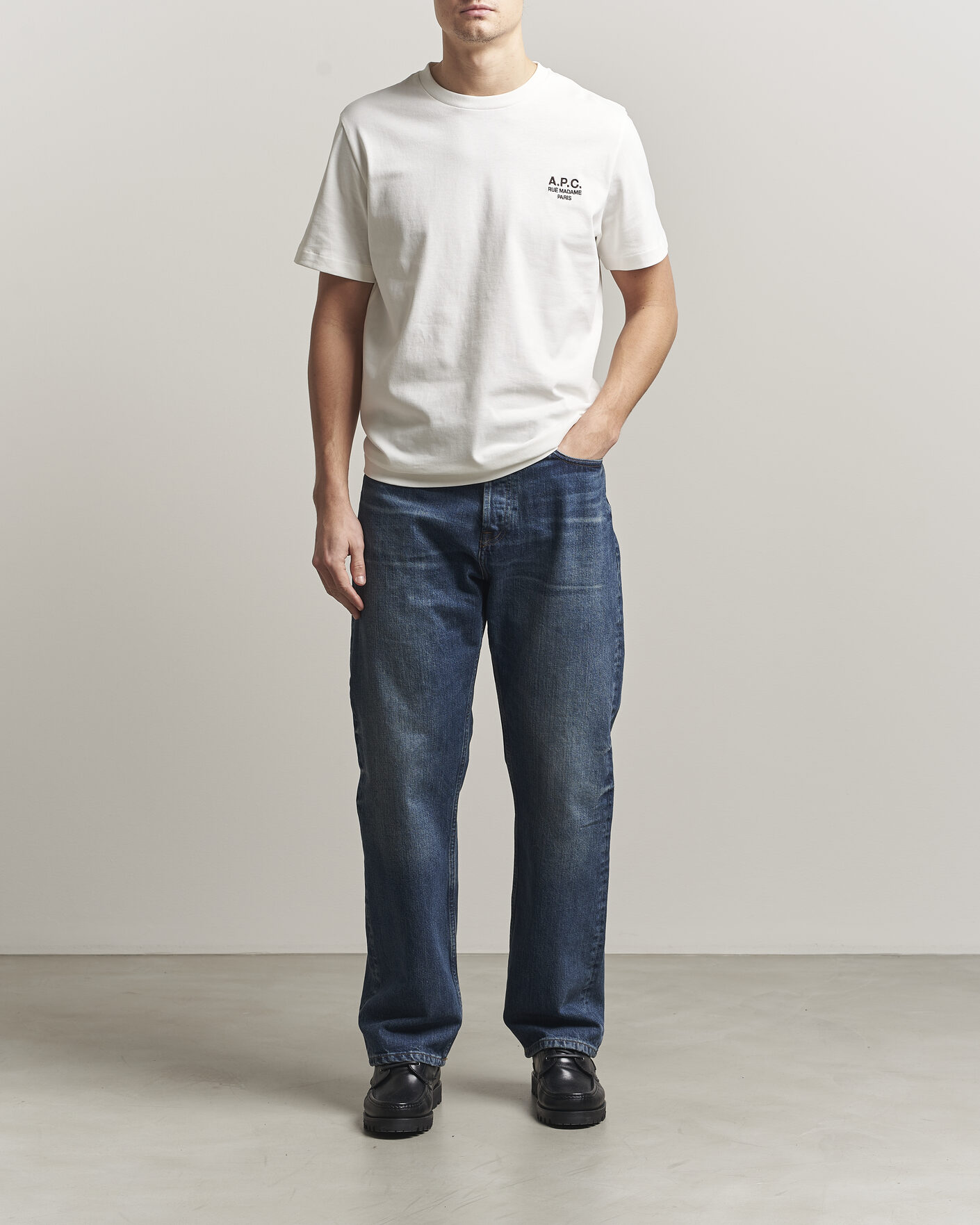 Men | T-Shirts | A.P.C. | Rue Madame T-Shirt Off White