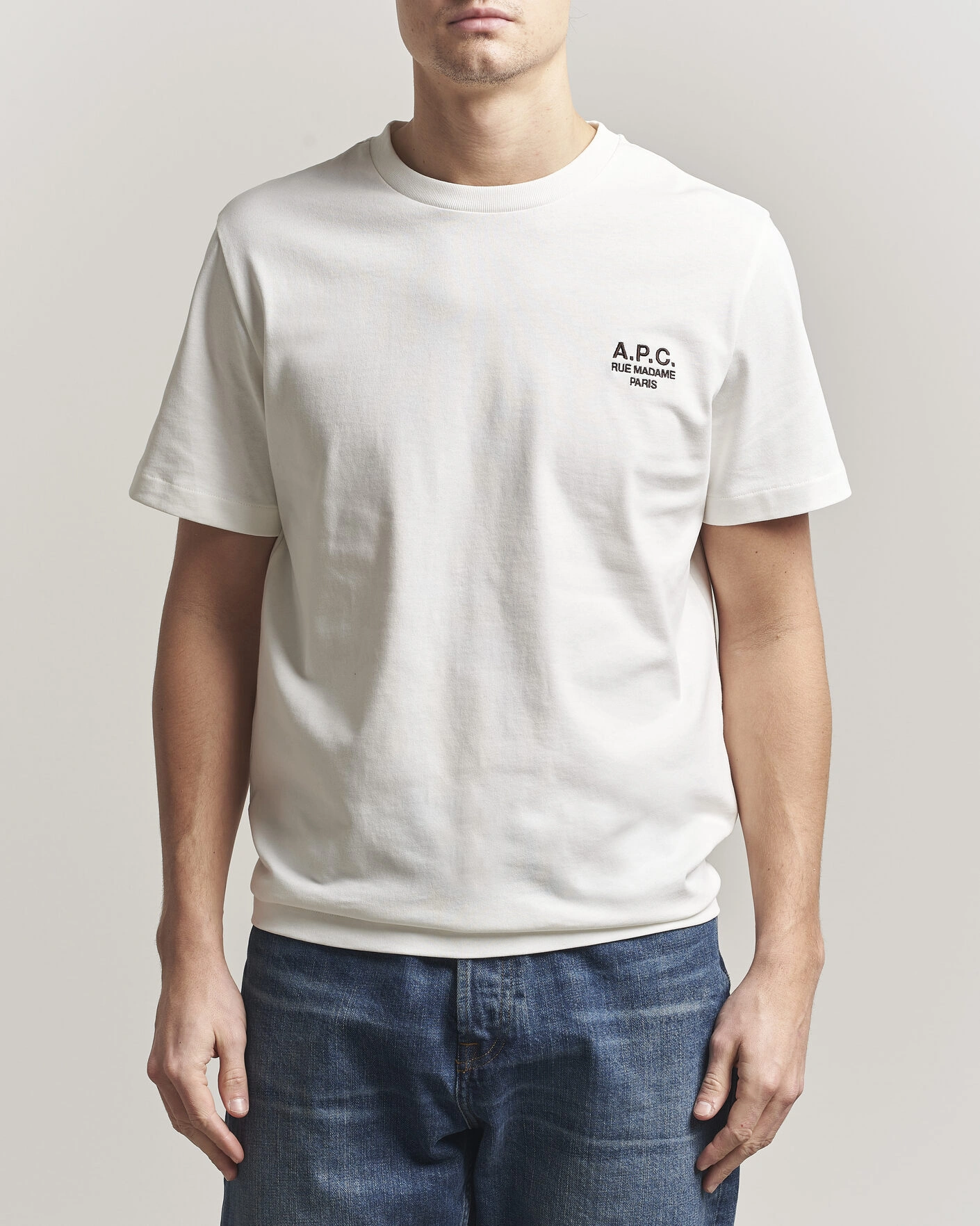 Men | T-Shirts | A.P.C. | Rue Madame T-Shirt Off White