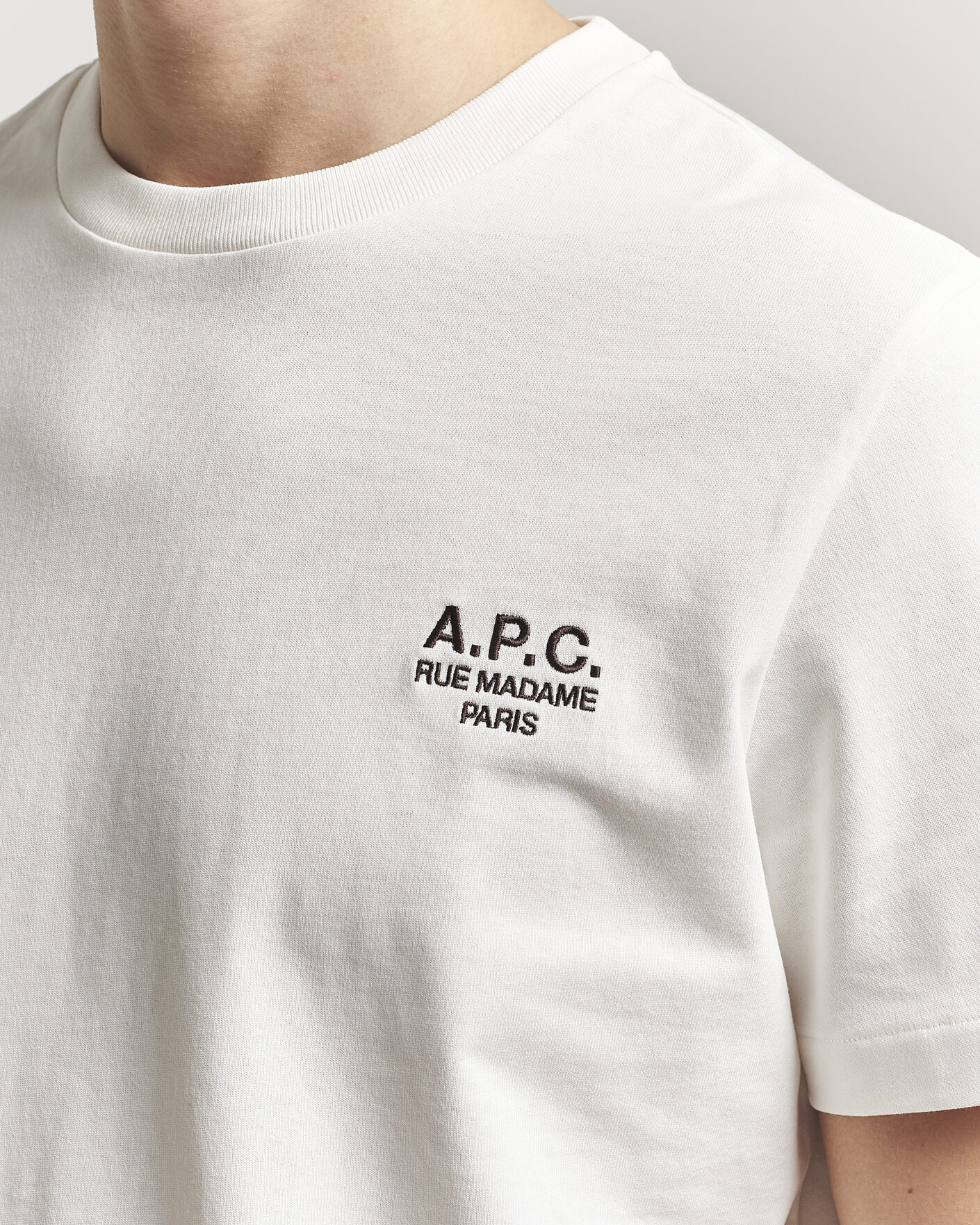 Men | T-Shirts | A.P.C. | Rue Madame T-Shirt Off White