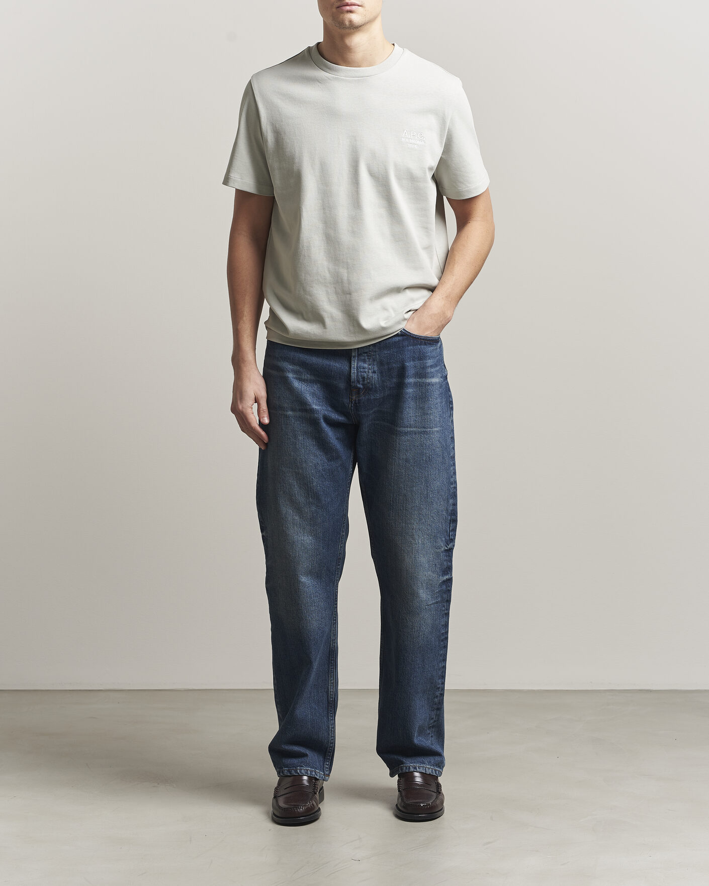 Men | T-Shirts | A.P.C. | Rue Madame T-Shirt Light Green