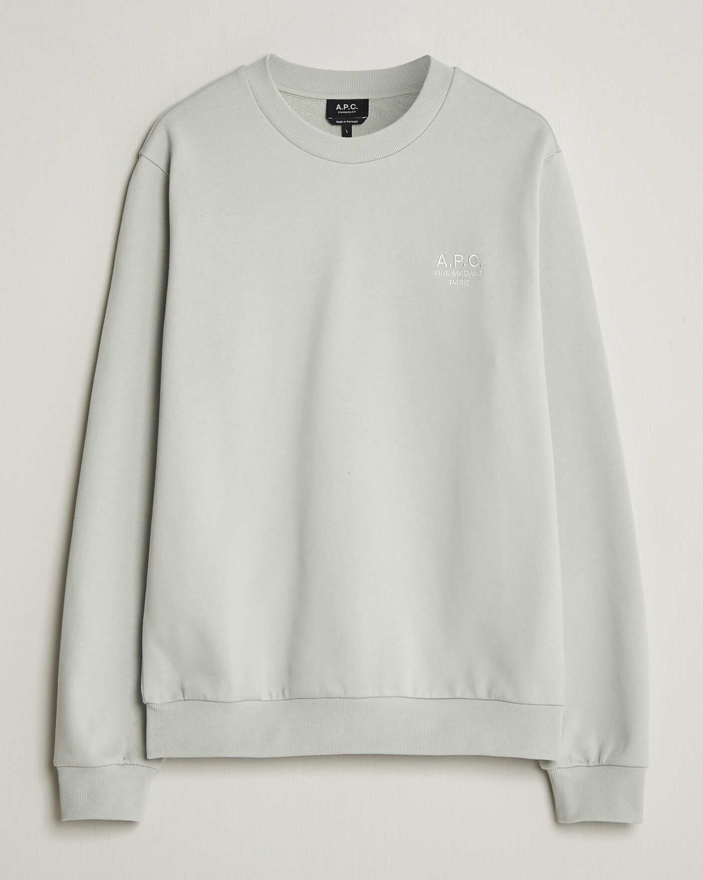 Men | Sweaters & Knitwear | A.P.C. | Rue Madame Sweatshirt Light Green