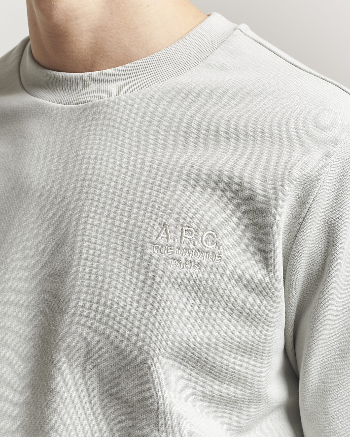 Men | Sweaters & Knitwear | A.P.C. | Rue Madame Sweatshirt Light Green
