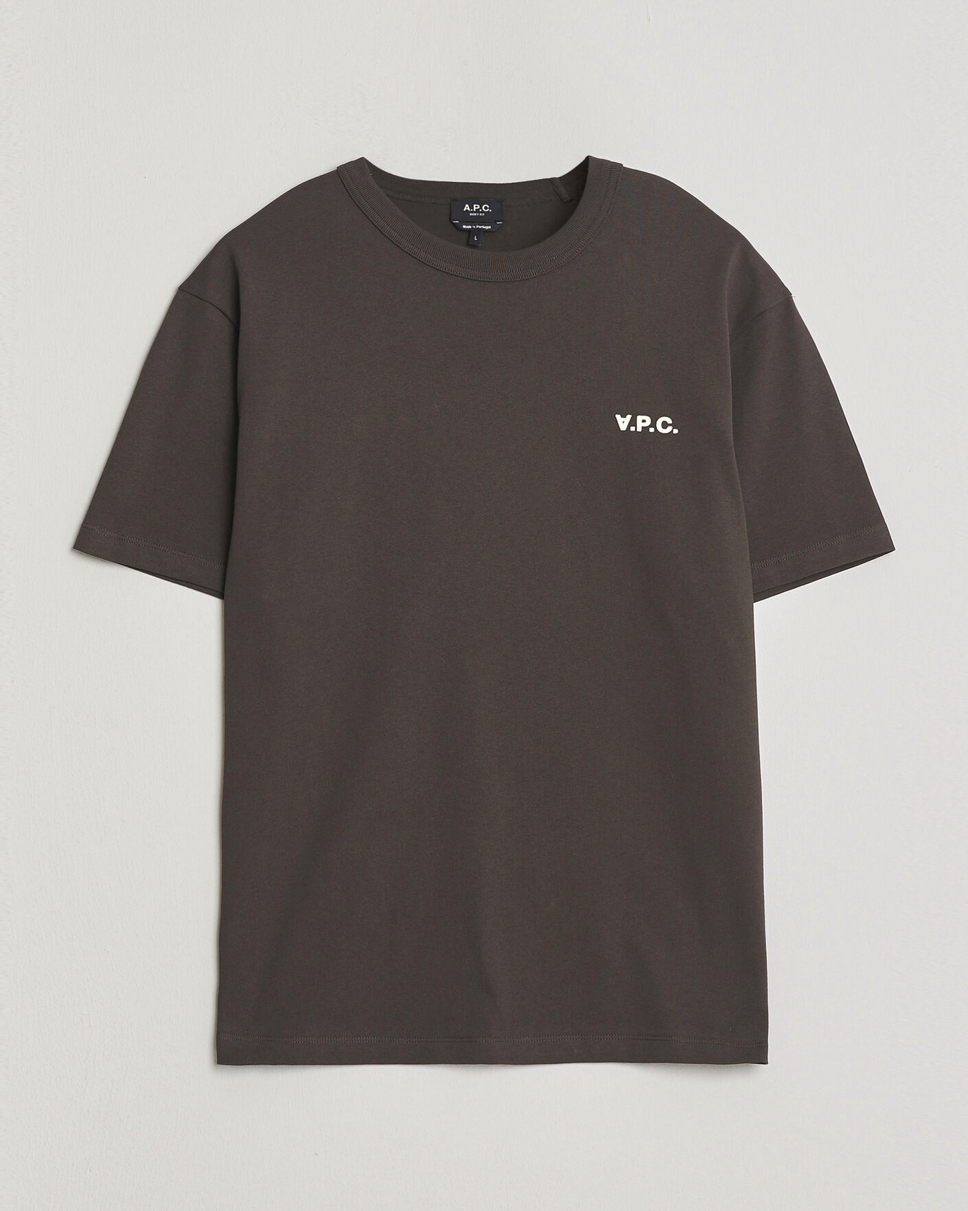 A.P.C. Boxy Fit Petit VPC T-Shirt Ecru Brown at CareOfCarl.com