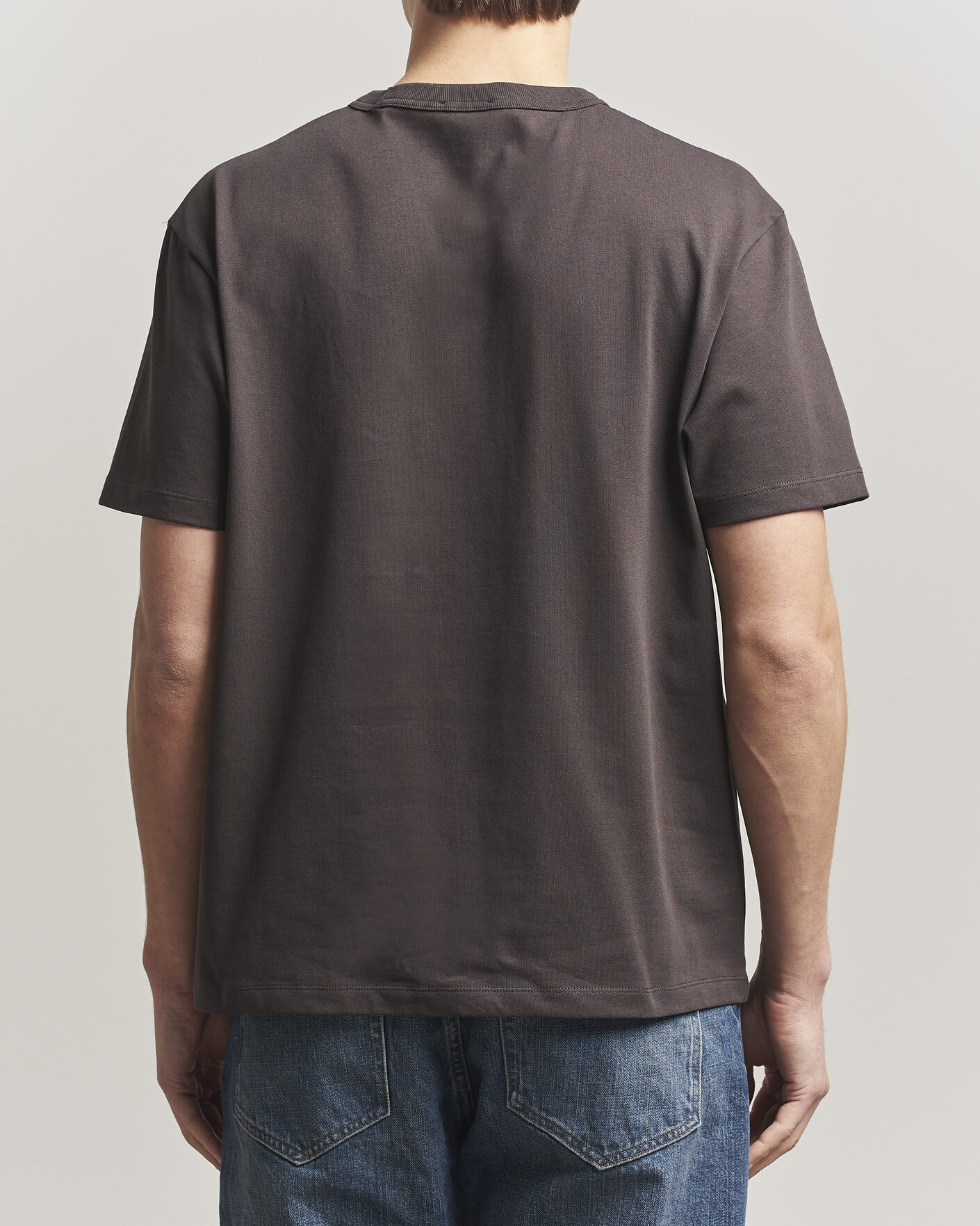 Men | T-Shirts | A.P.C. | Boxy Fit Petit VPC T-Shirt Ecru Brown