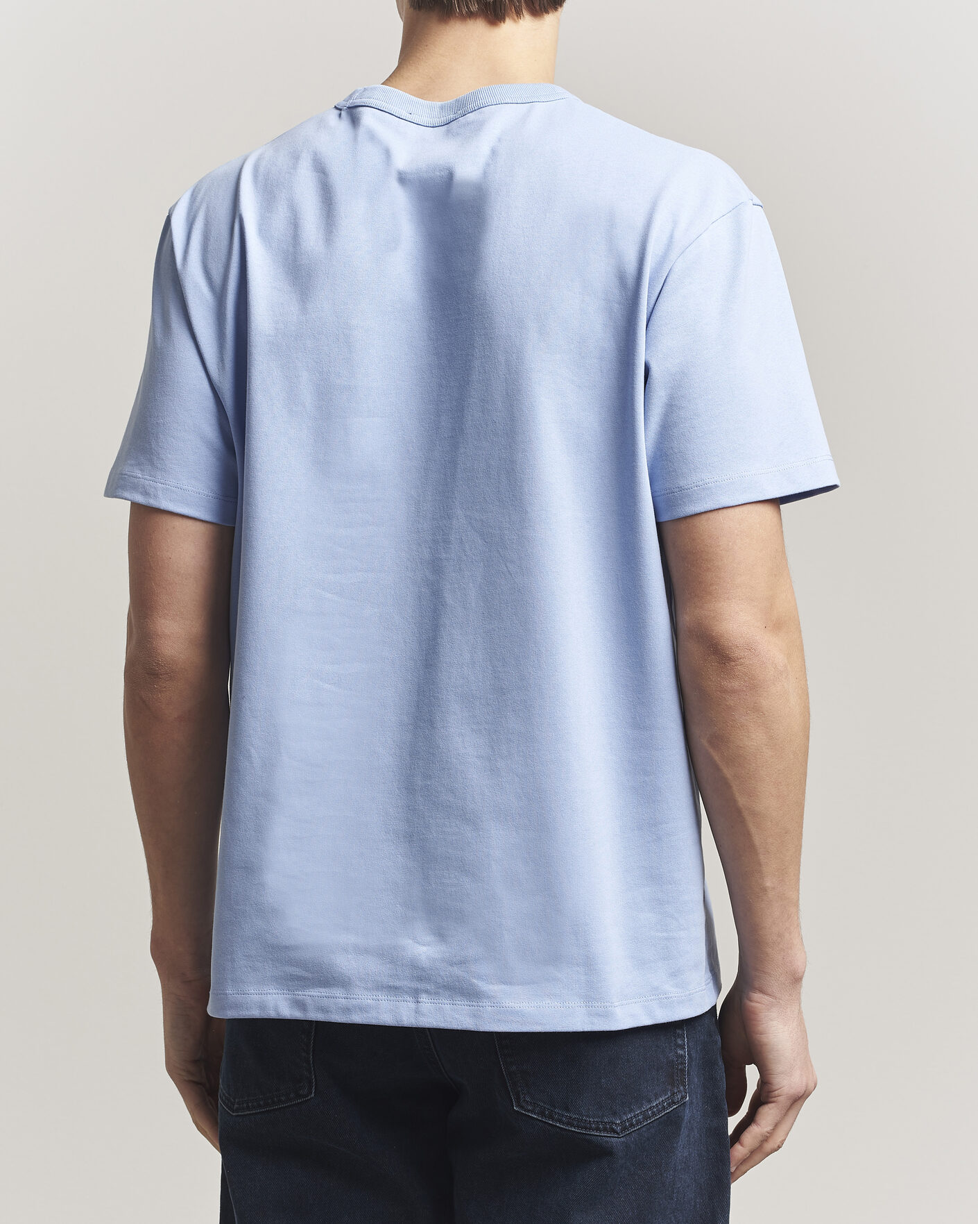 Men | T-Shirts | A.P.C. | Boxy Fit Petit VPC T-Shirt Light Blue
