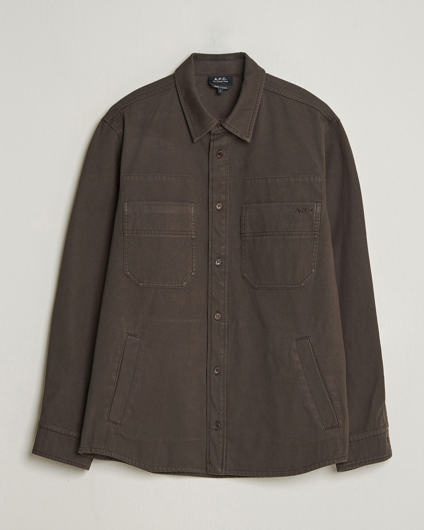 Men | Shirts | A.P.C. | Noah Cotton Overshirt Dark Brown
