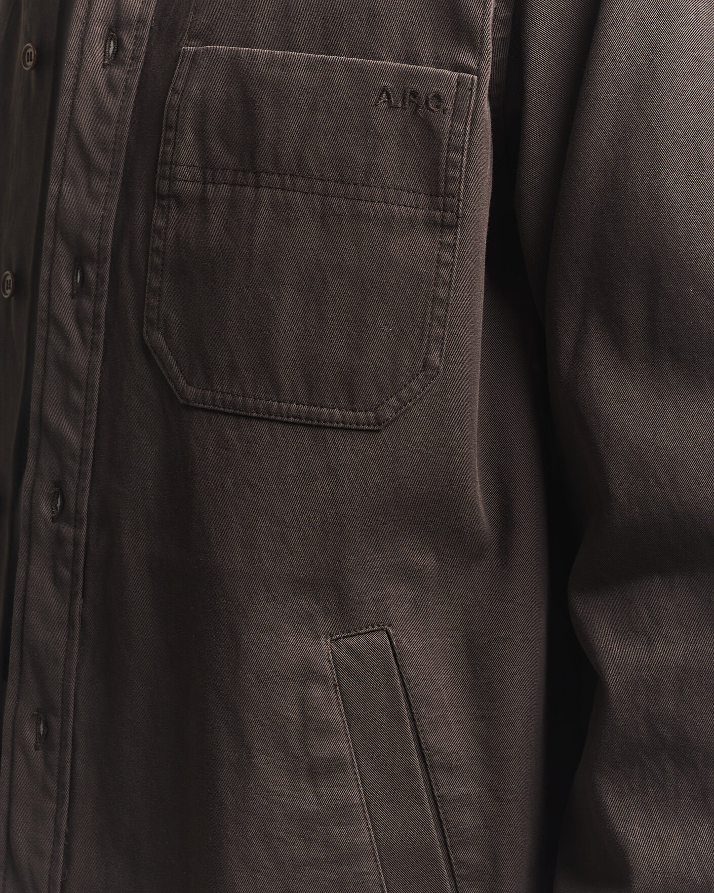 Men | Shirts | A.P.C. | Noah Cotton Overshirt Dark Brown