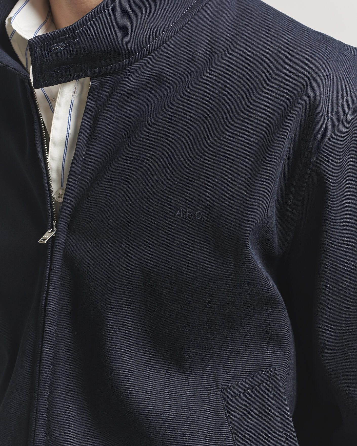 A.P.C. Zipped Jacket Dark Navy at CareOfCarl.com